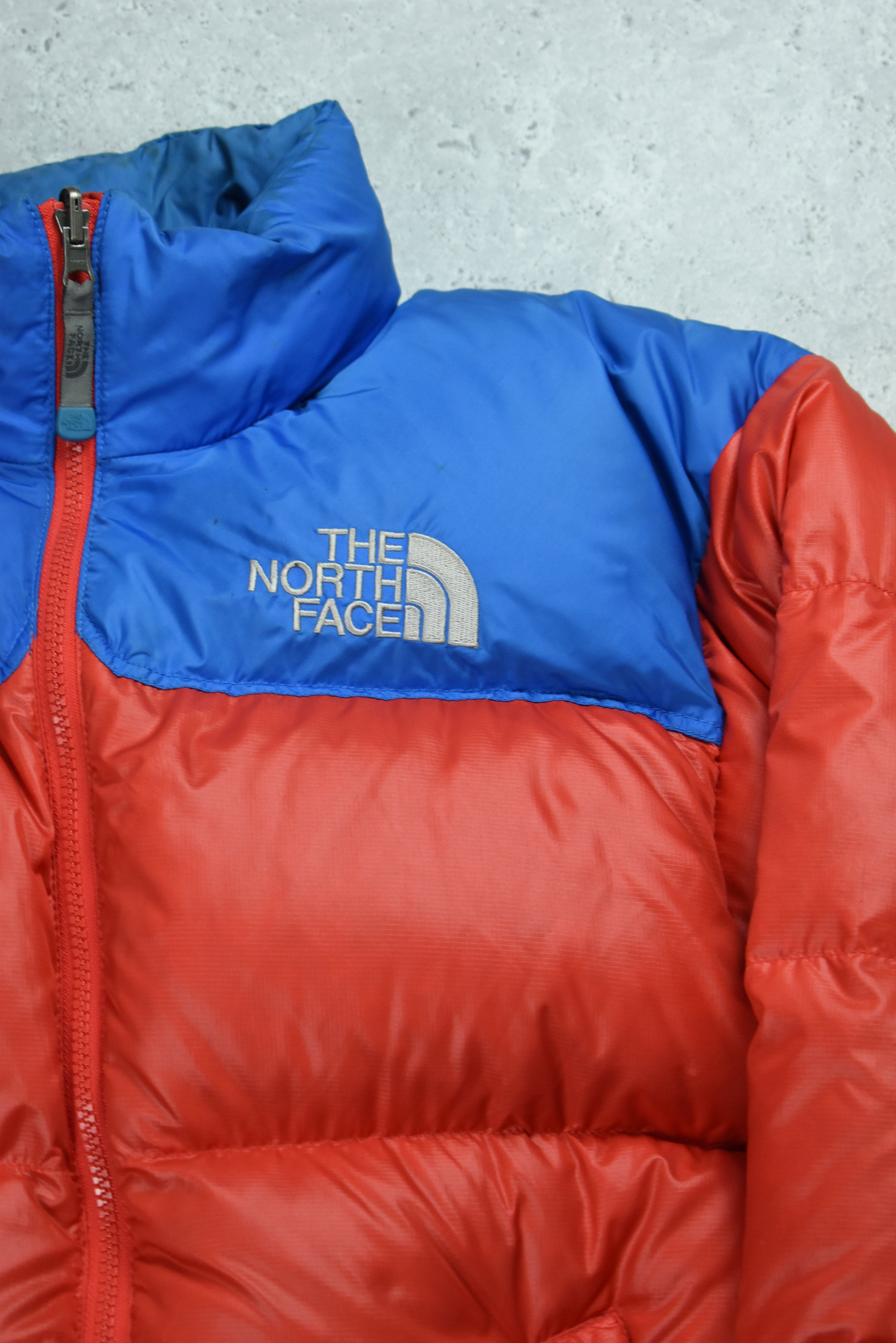 Vintage North Face 700 Nuptse Puffer Red/Blue Medium