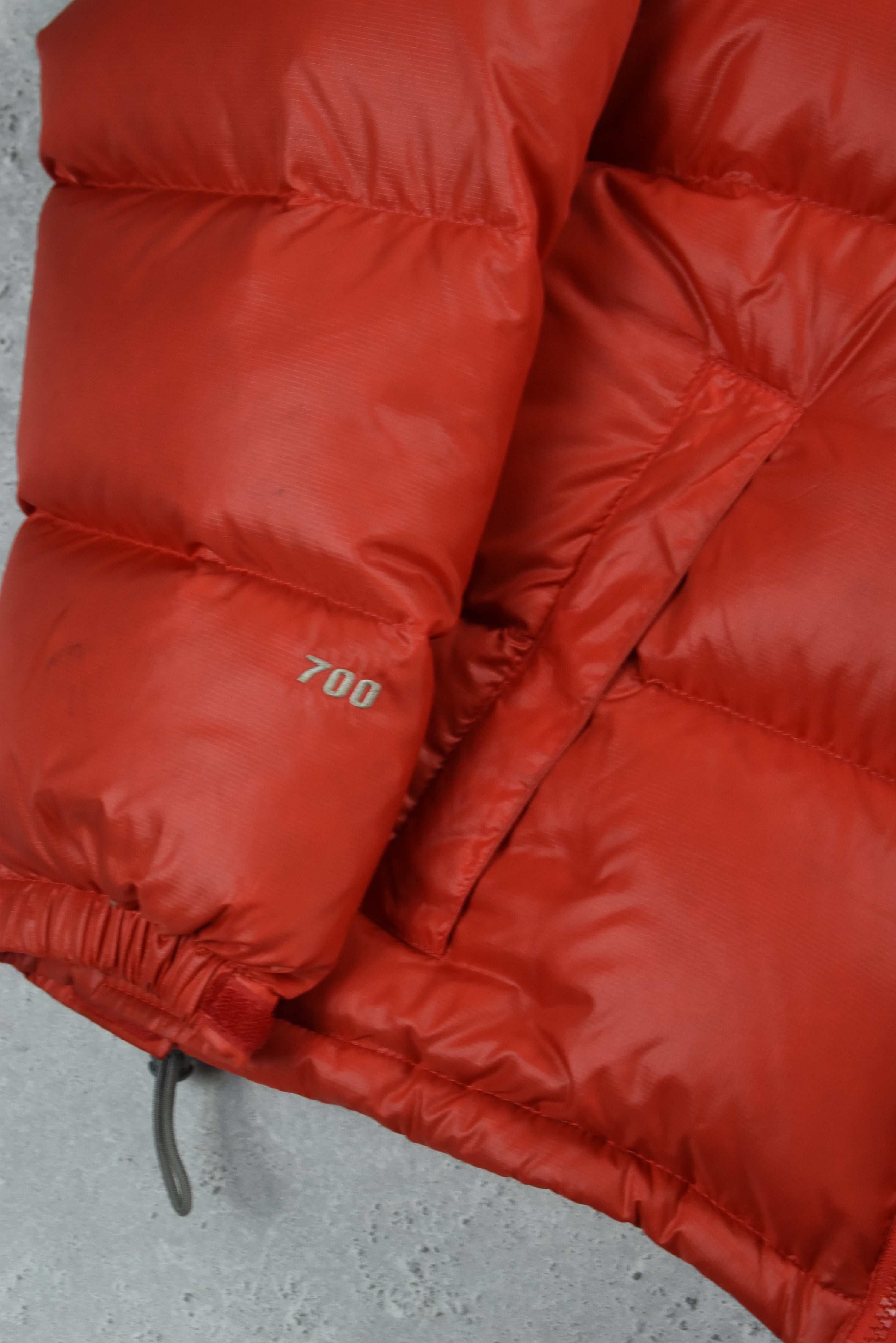 Vintage North Face 700 Nuptse Puffer Red/Blue Medium | Vintage Clothing