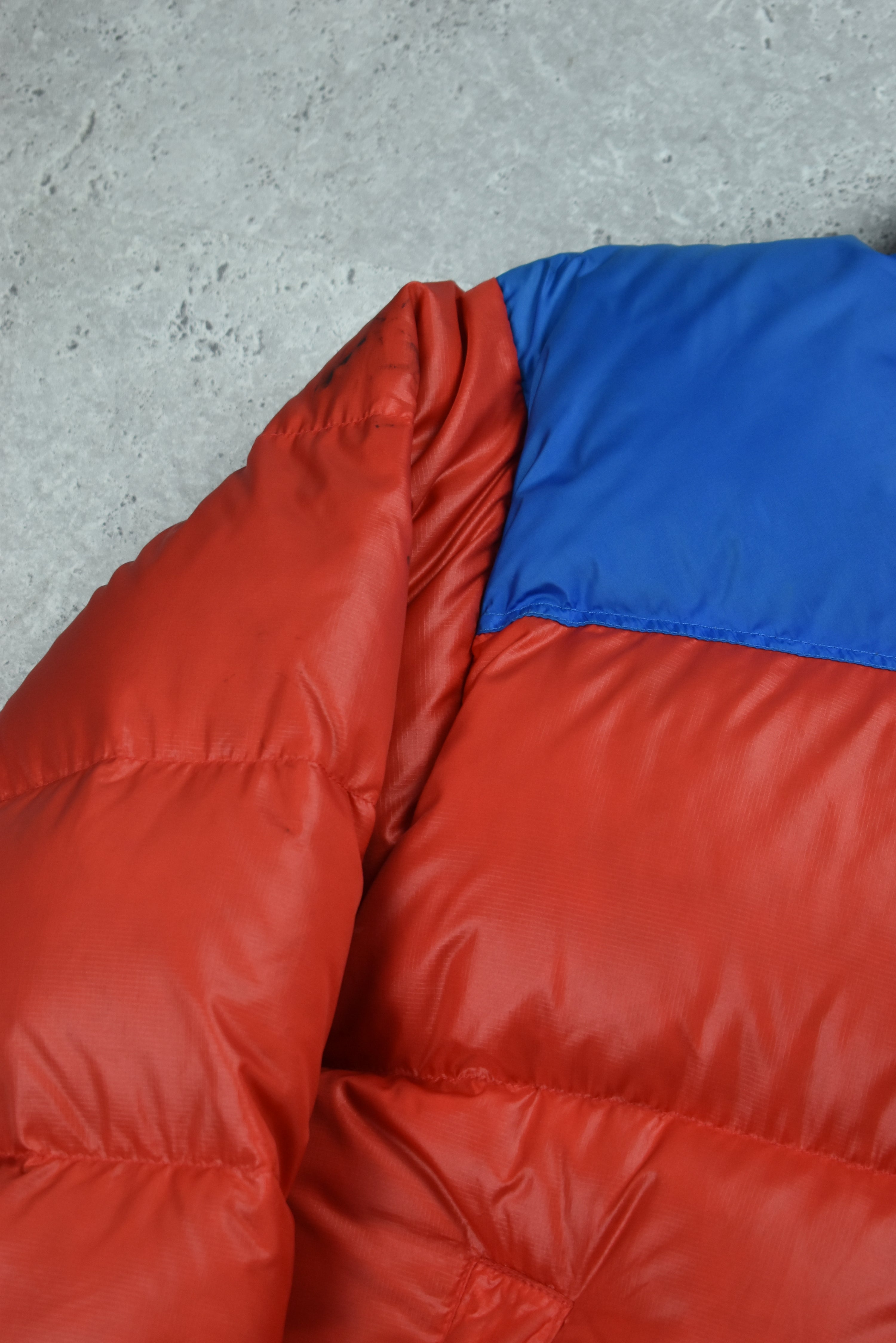 Vintage North Face 700 Nuptse Puffer Red/Blue Medium