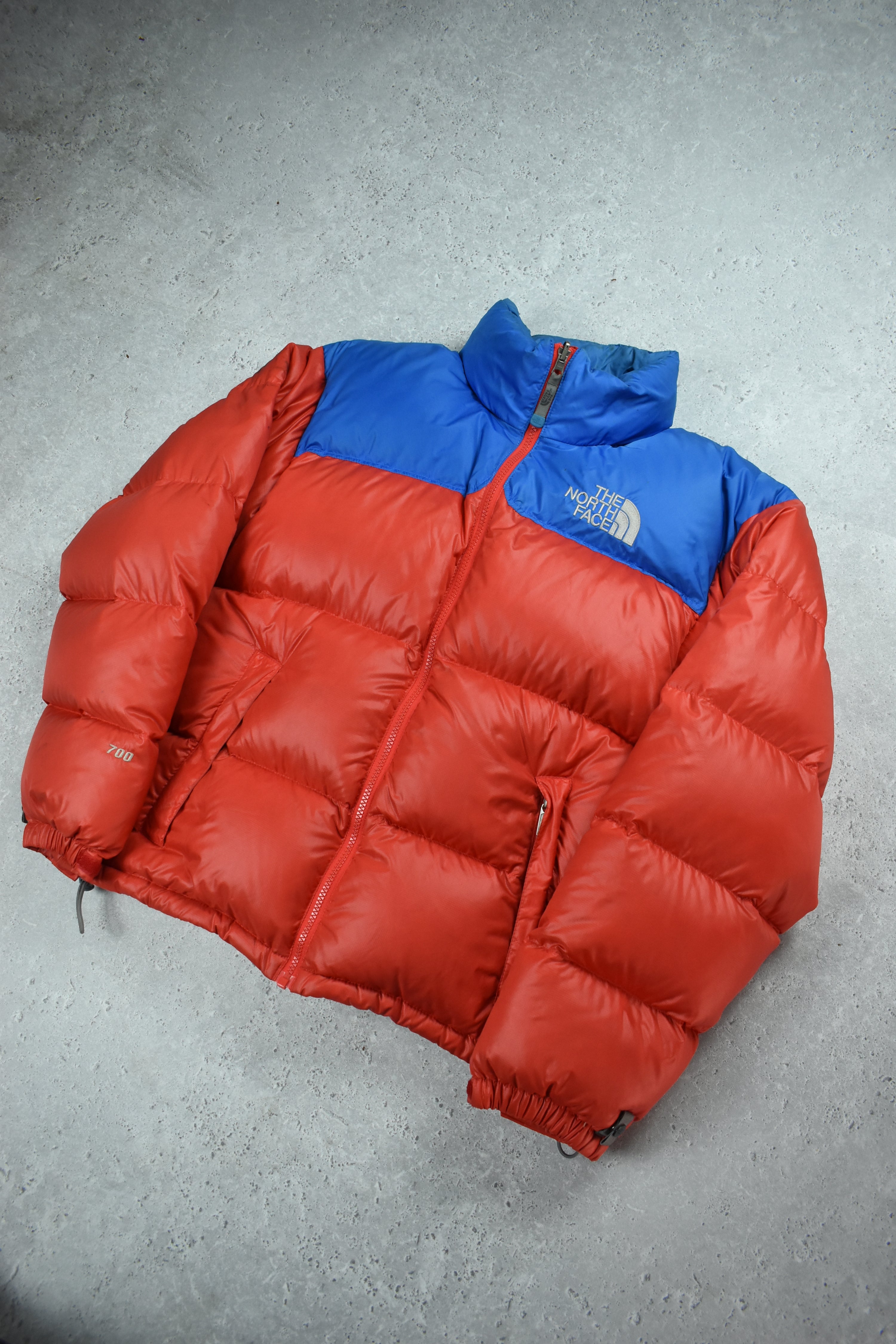 Vintage North Face 700 Nuptse Puffer Red/Blue Medium | Vintage Clothing