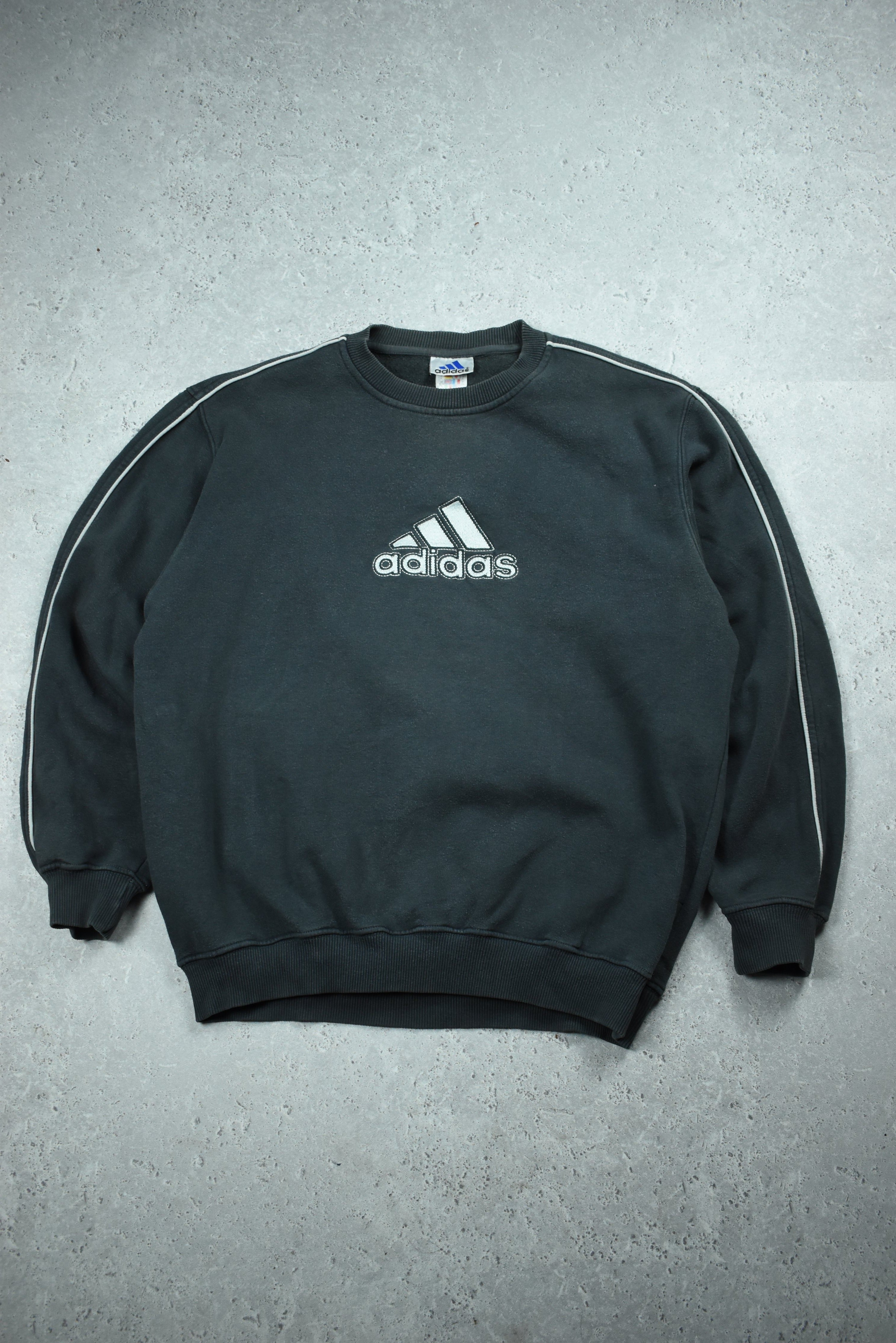 Vintage Adidas Embroidery Logo Sweatshirt Medium