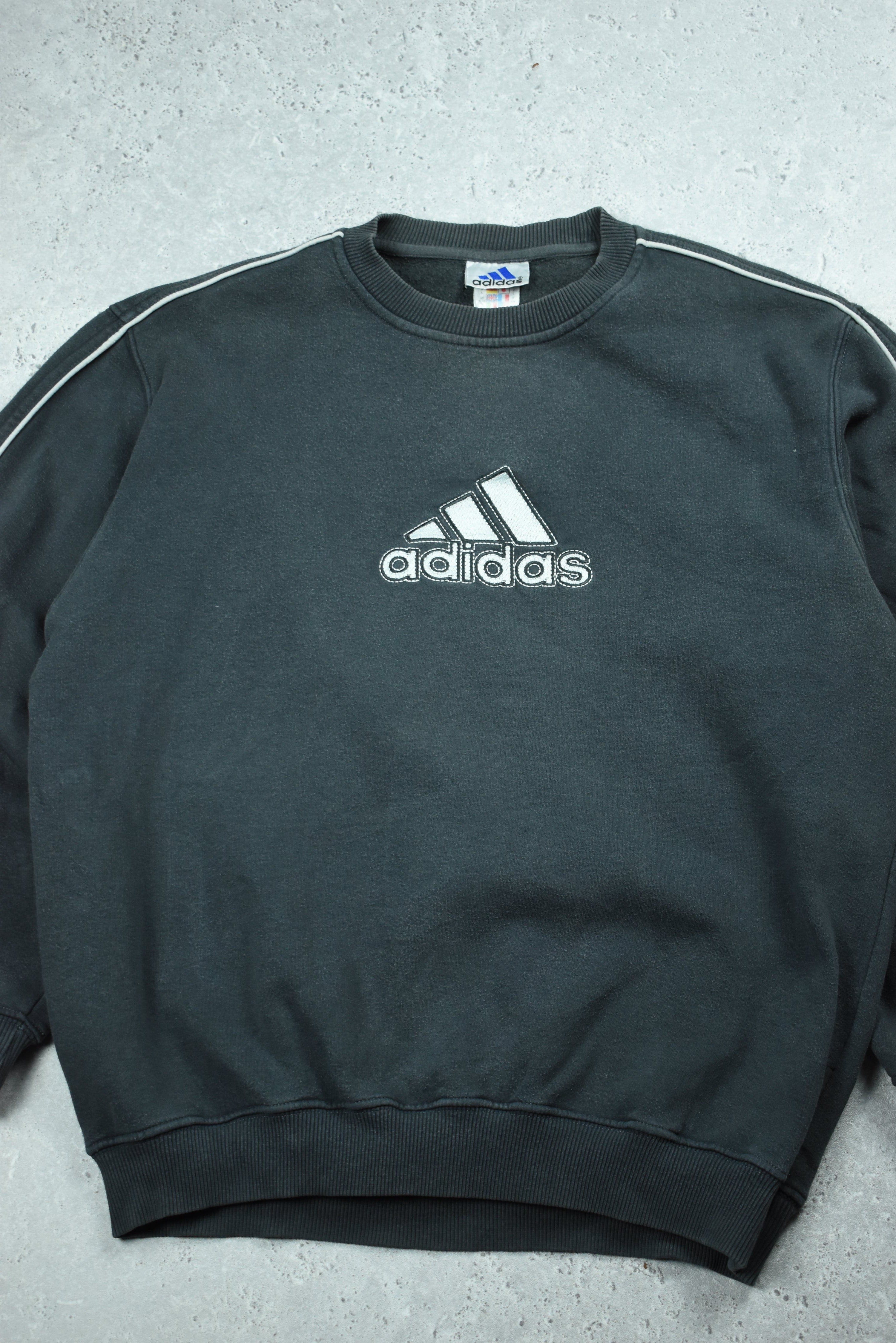 Vintage Adidas Embroidery Logo Sweatshirt Medium