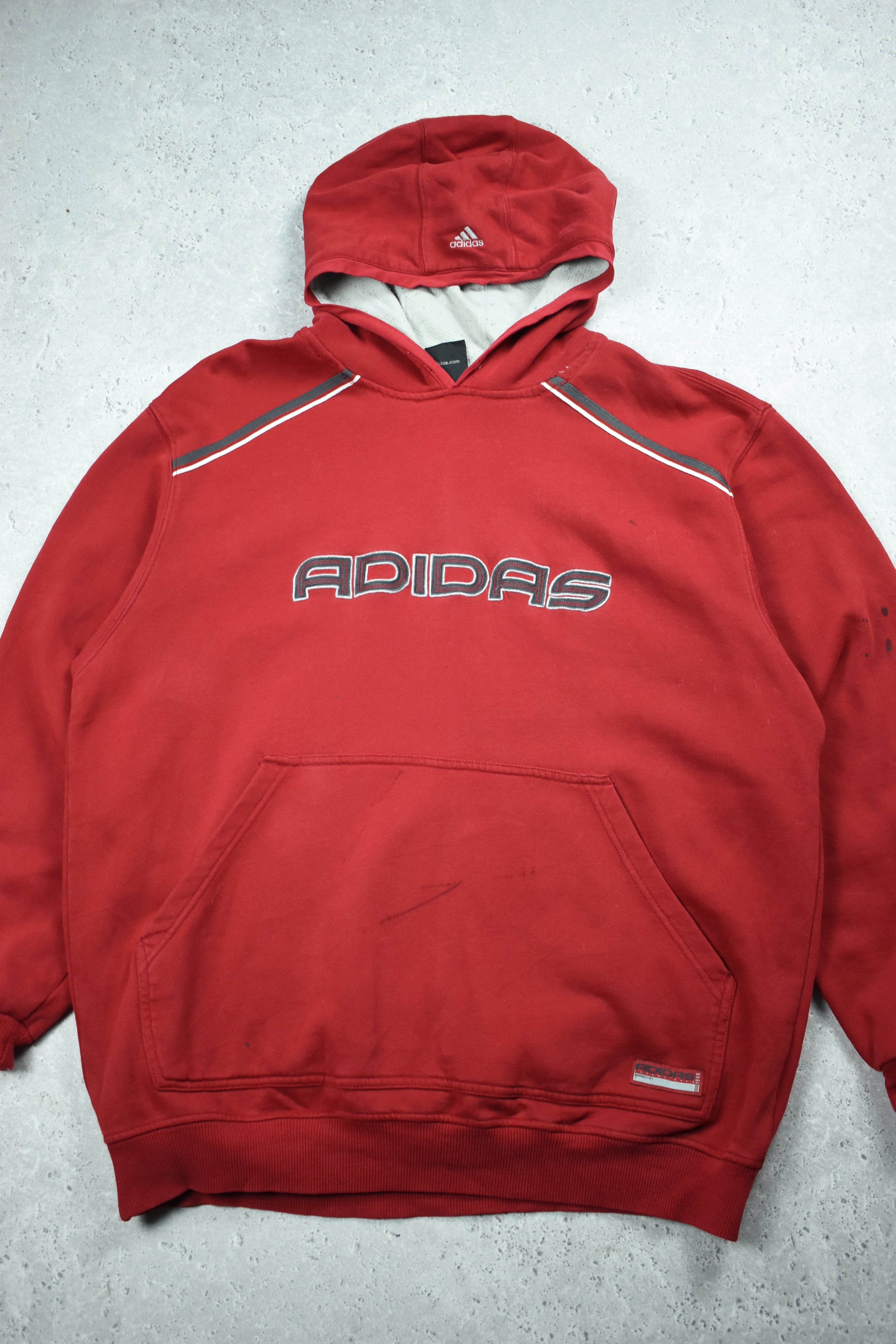 Vintage Adidas 90s Embroidery Logo Hoodie Large