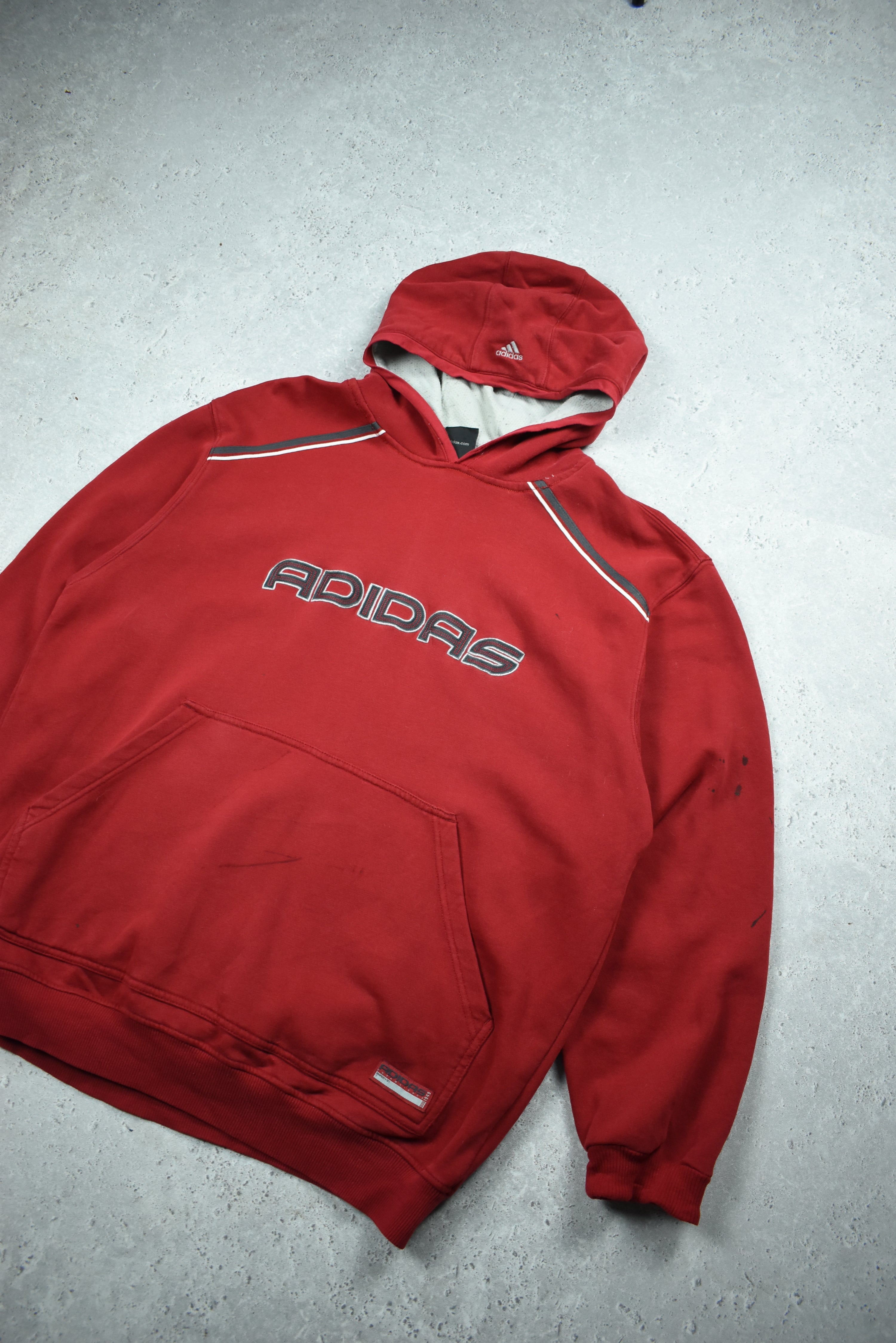 Vintage Adidas 90s Embroidery Logo Hoodie Large