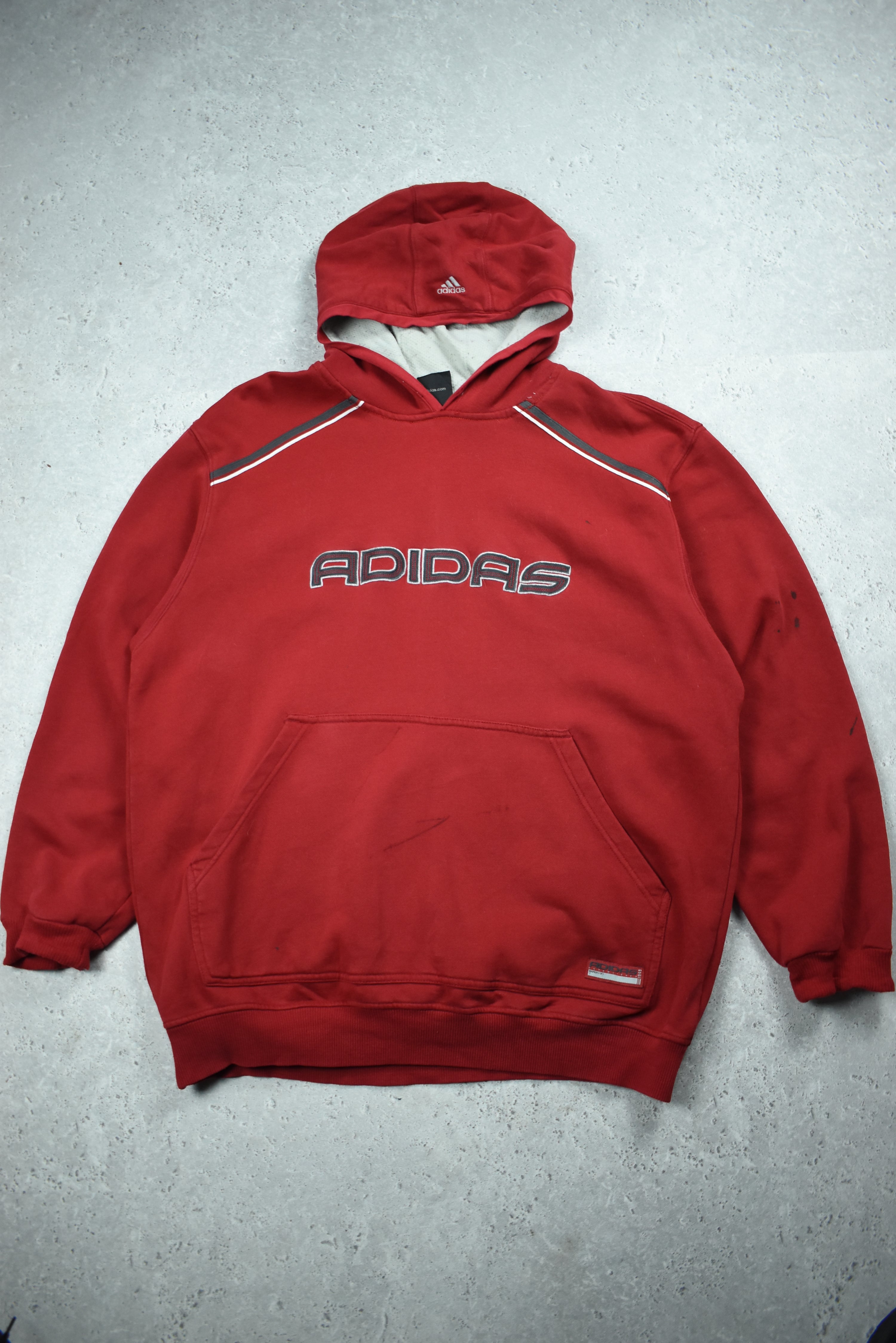 Vintage Adidas 90s Embroidery Logo Hoodie Large