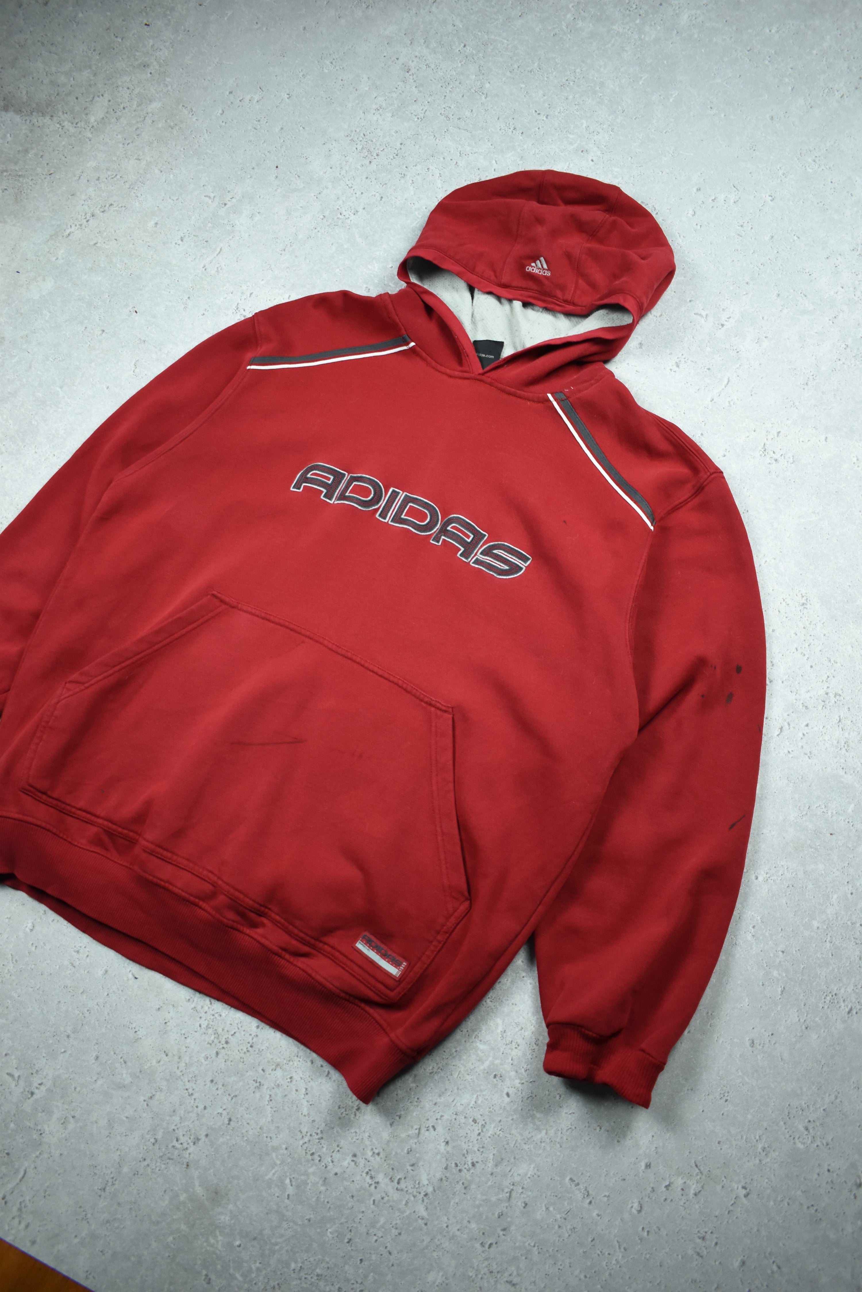 Vintage Adidas 90s Embroidery Logo Hoodie Large
