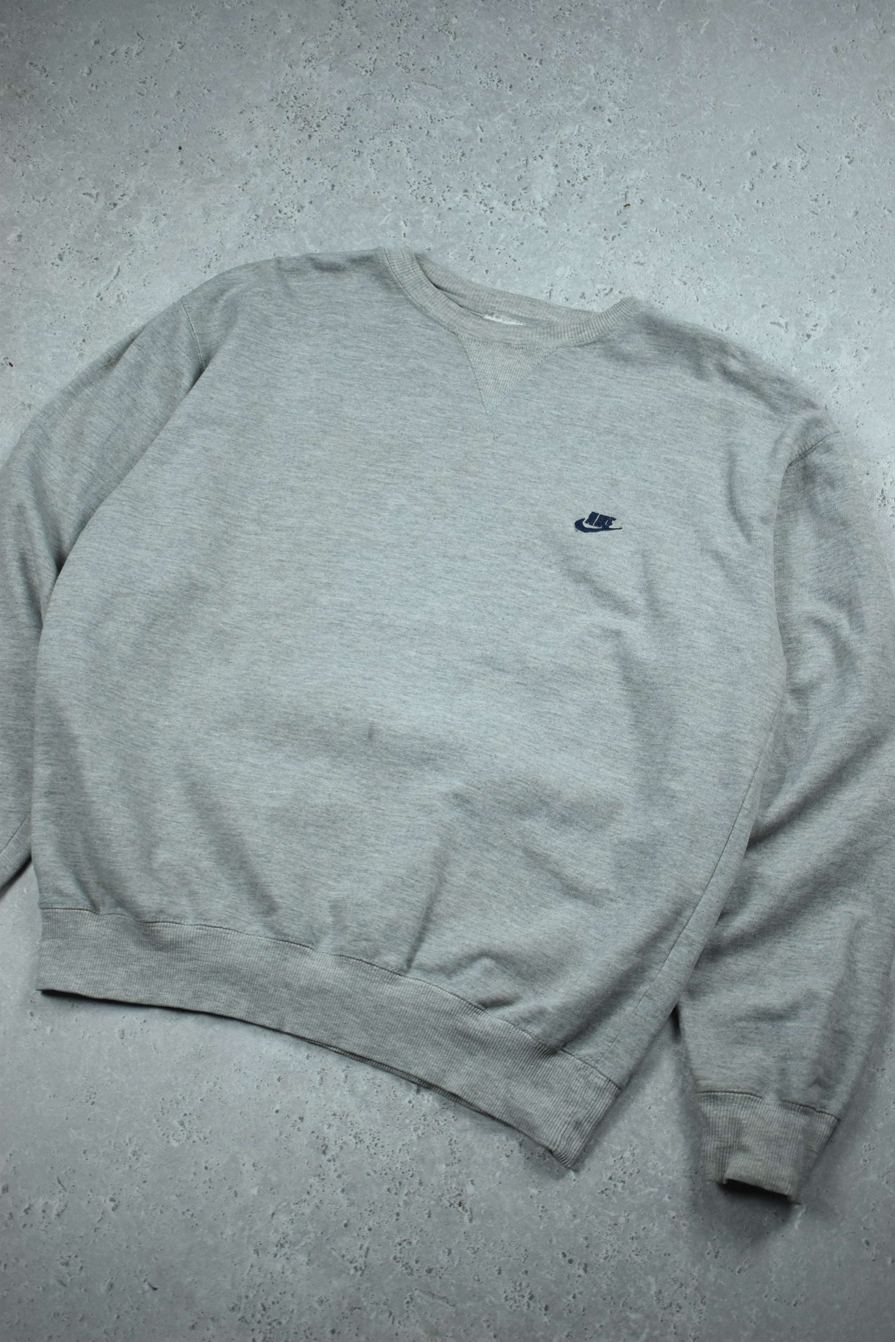 Vintage Nike Embroidered Logo Sweatshirt Large | Vintage Clothing