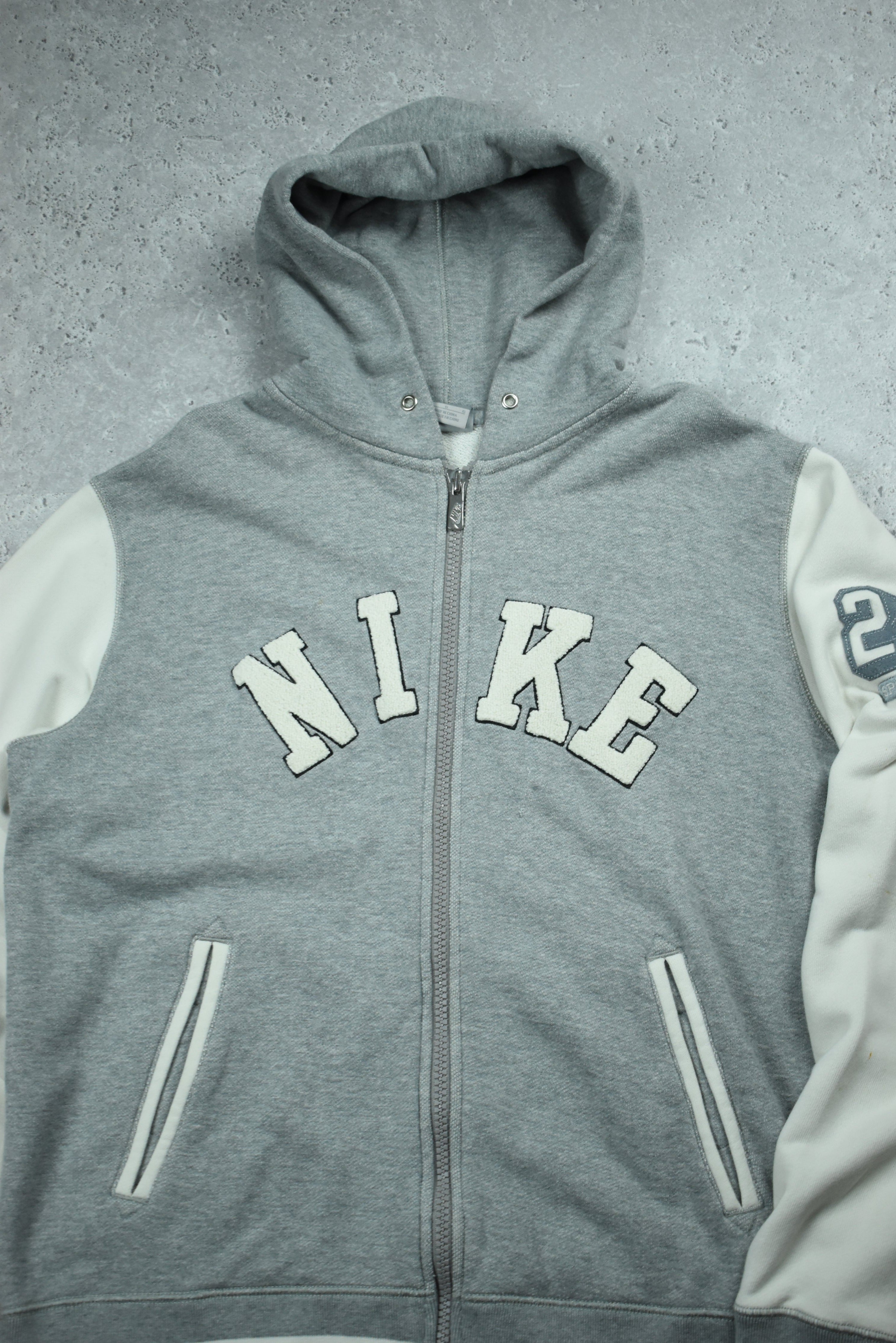 Vintage Nike Carpet Print Full Zip Hoodie Large | Vintage Clothing