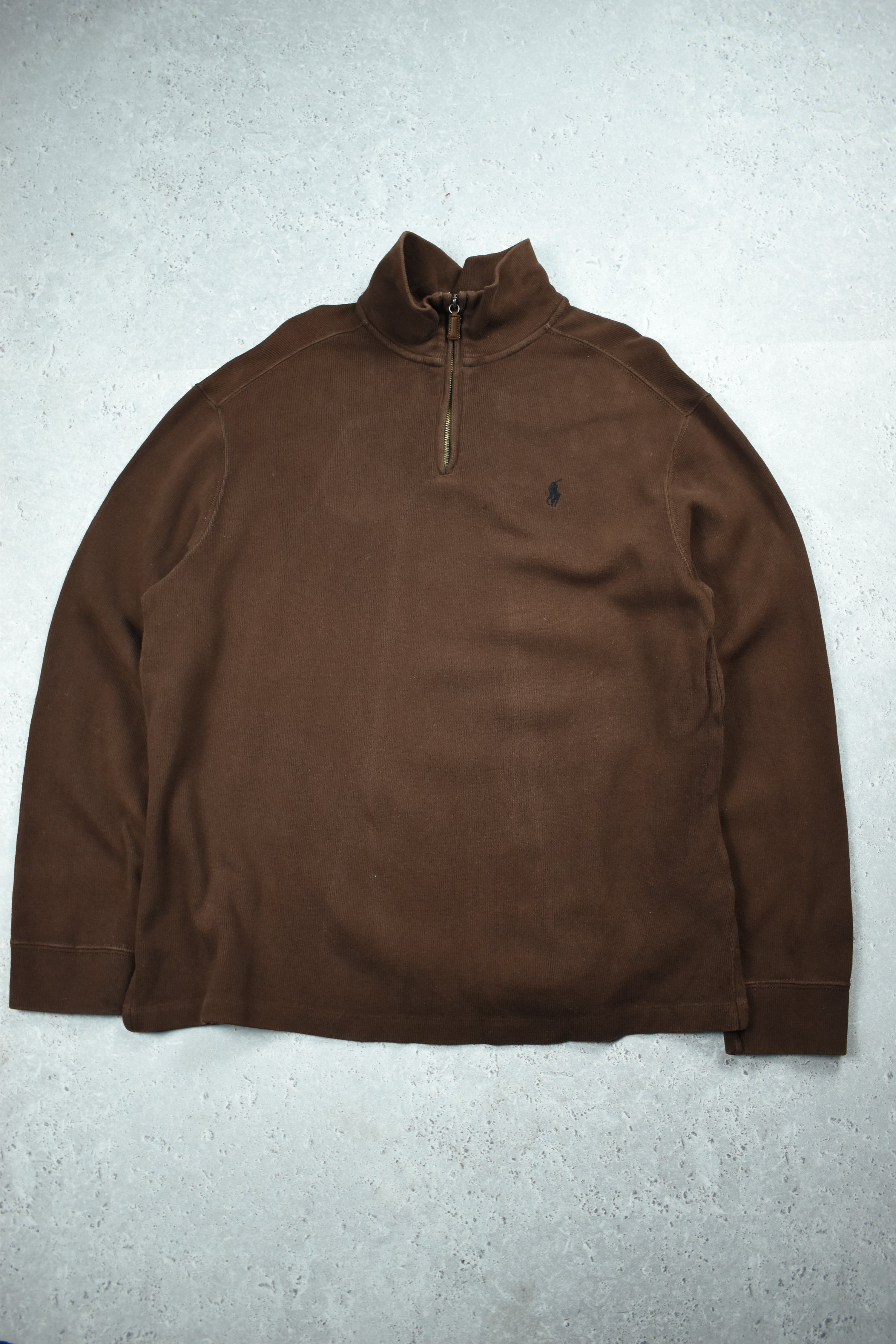 Vintage Ralph Lauren Brown 1/4 Zip Large
