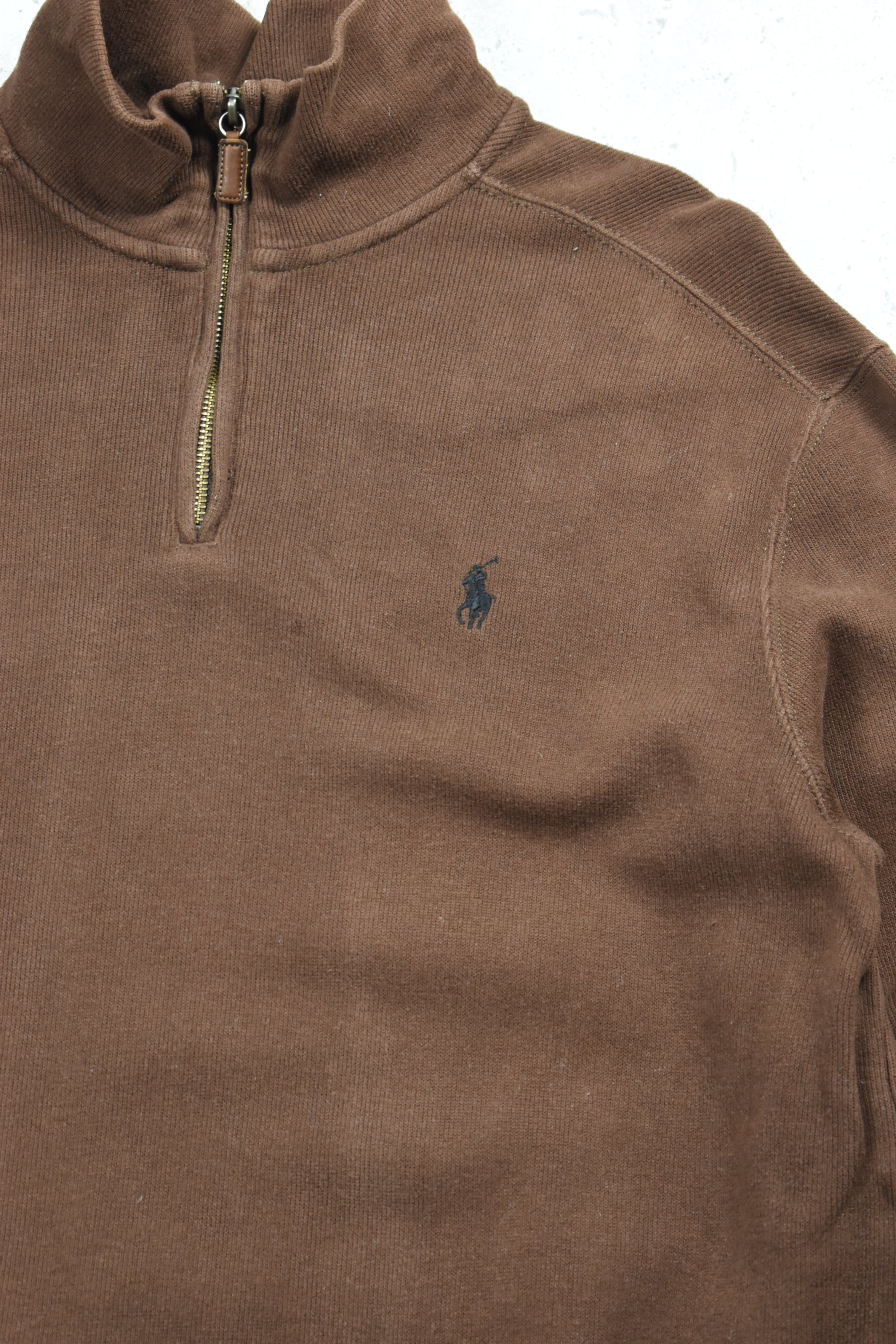 Vintage Ralph Lauren Brown 1/4 Zip Large