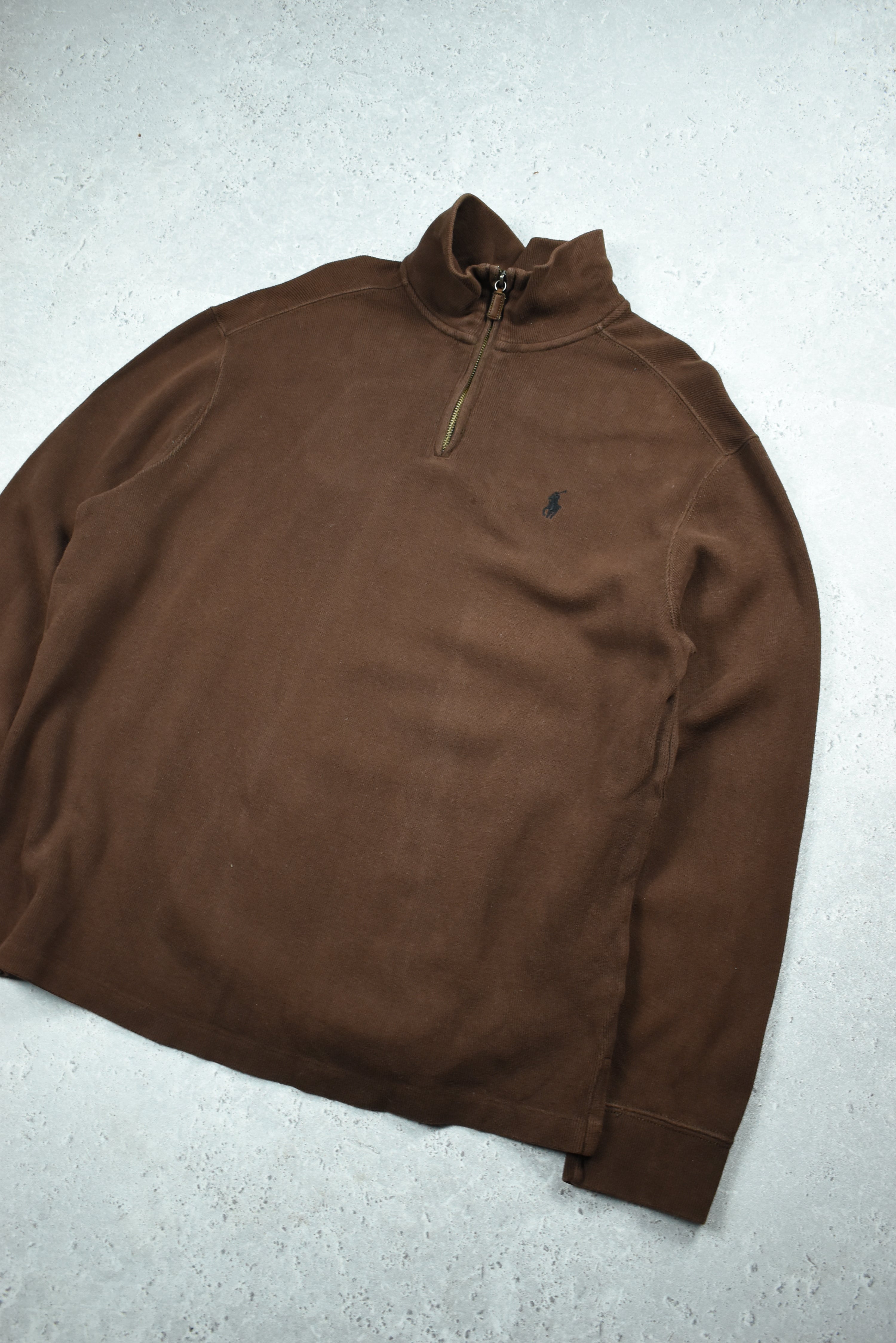 Vintage Ralph Lauren Brown 1/4 Zip Large