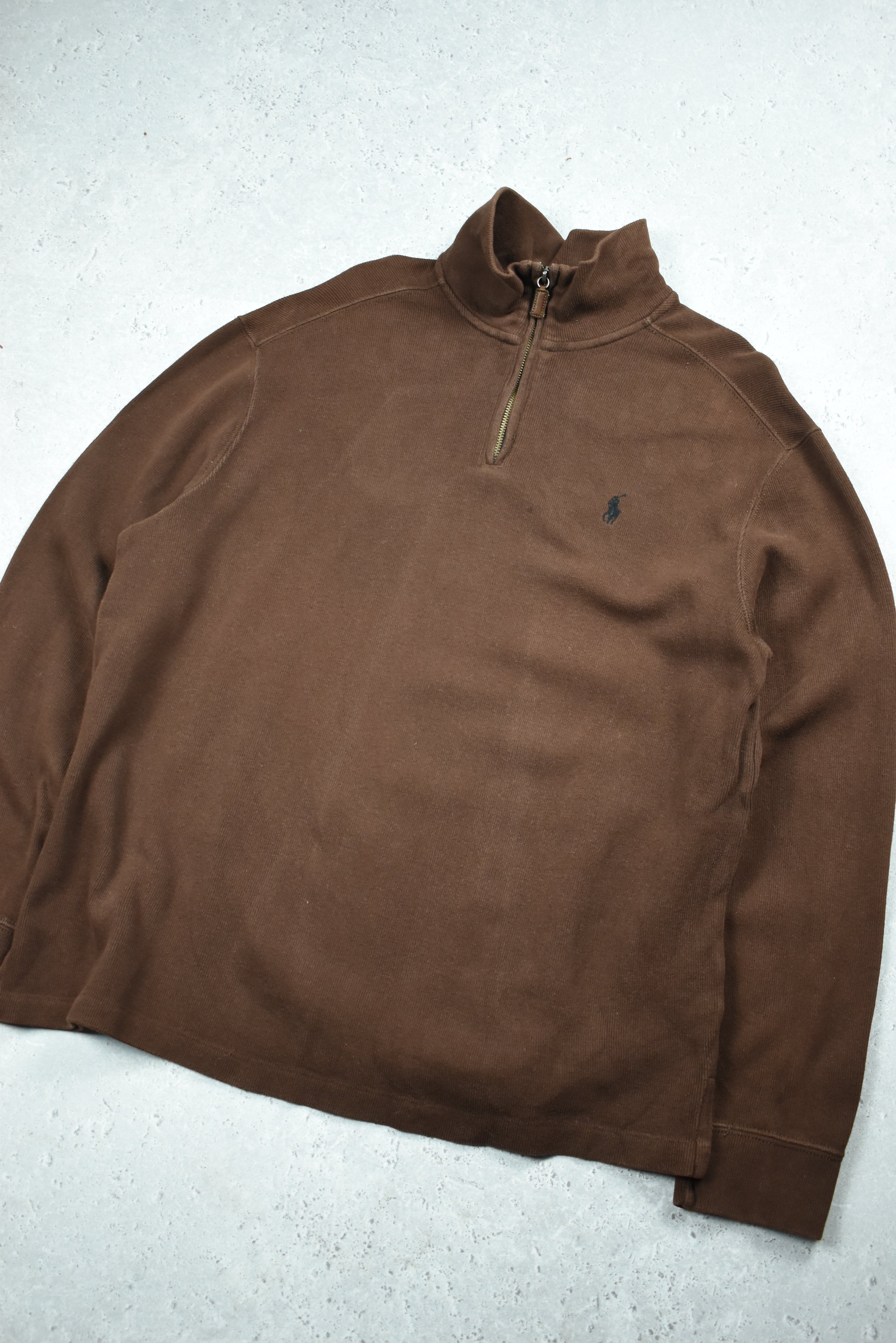 Vintage Ralph Lauren Brown 1/4 Zip Large