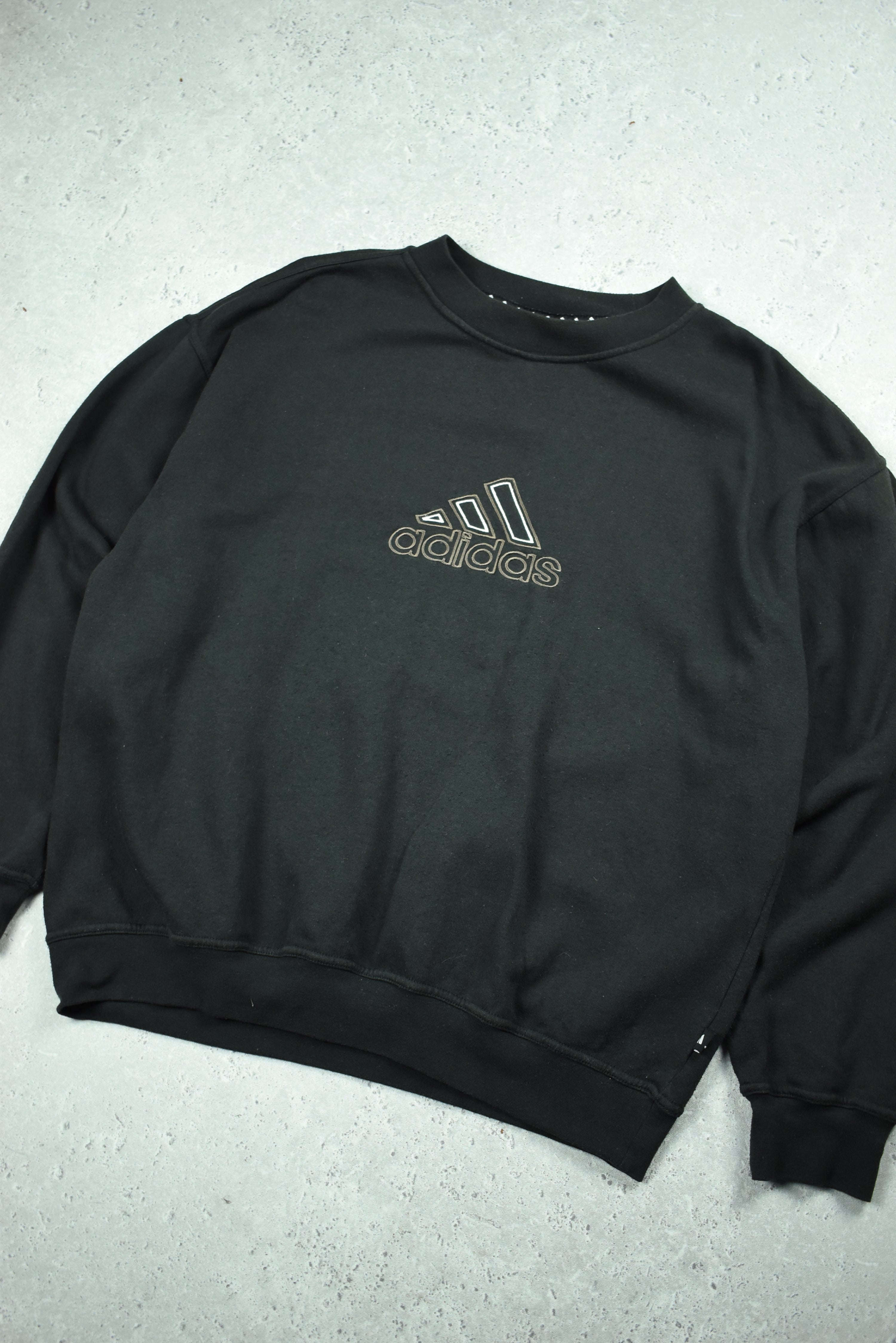 Vintage Adidas Embroidery Logo Sweatshirt Medium