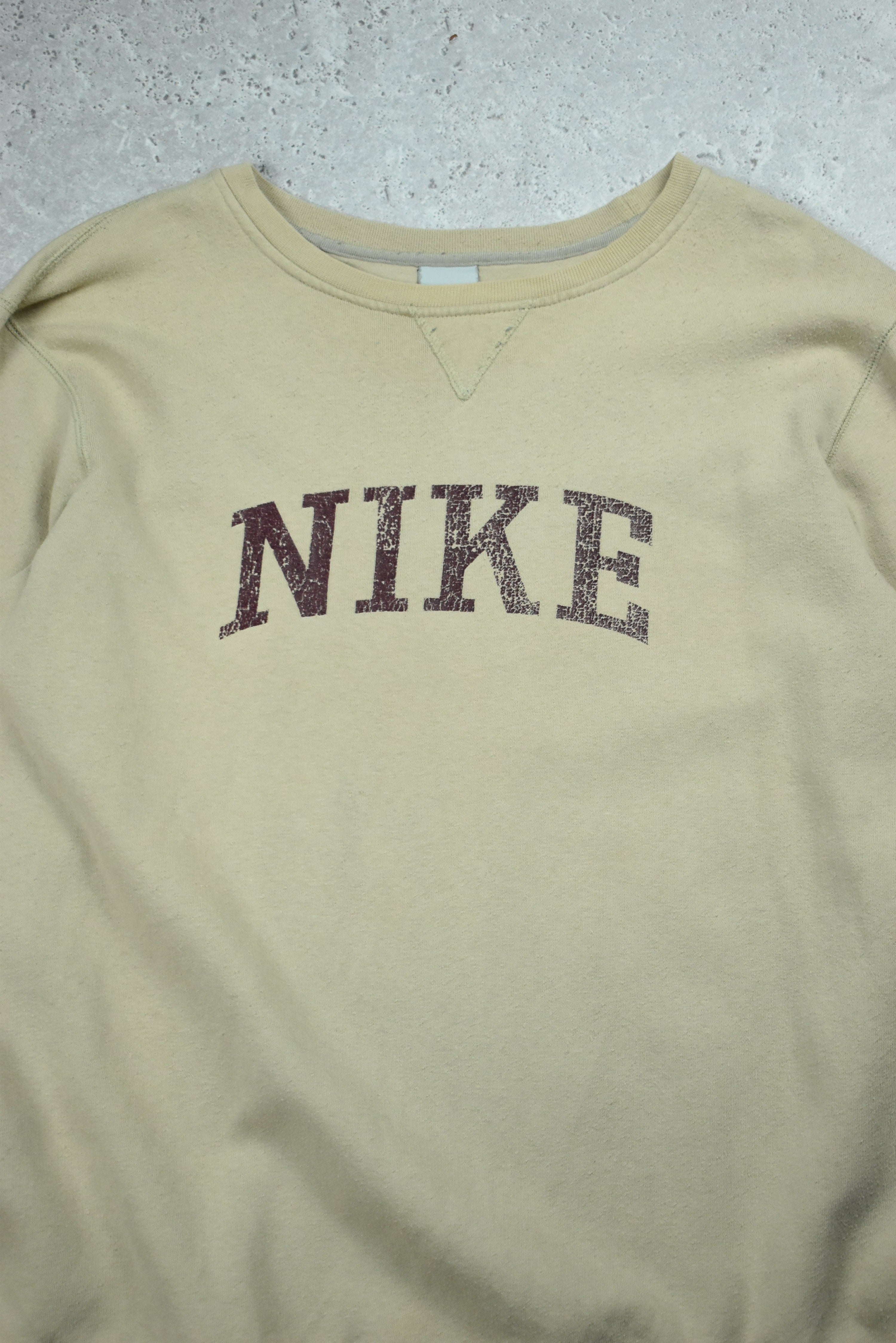 Vintage Nike Brown Print Sweatshirt Large