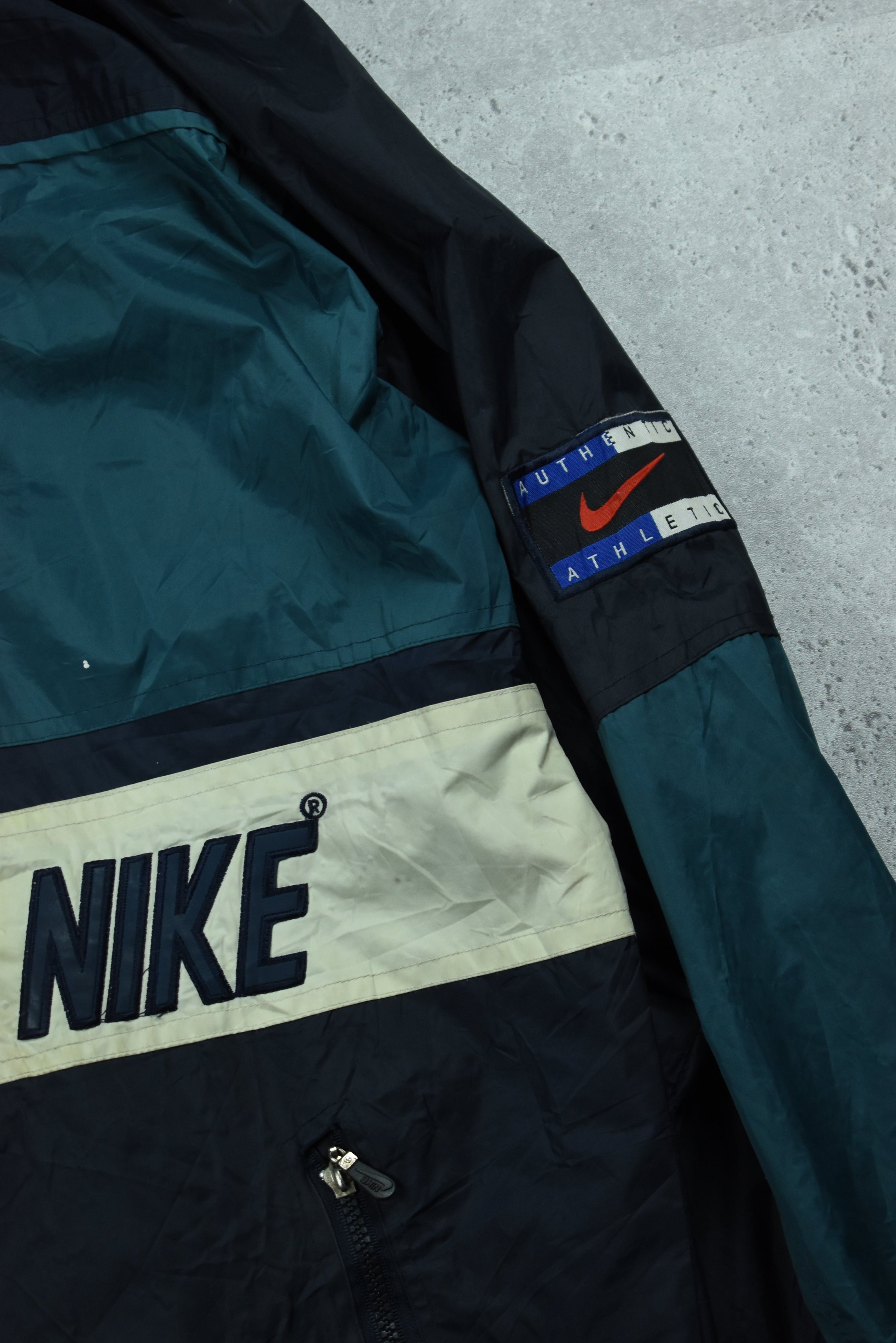 Vintage Nike Retro Embroidery Rain Jacket XXL