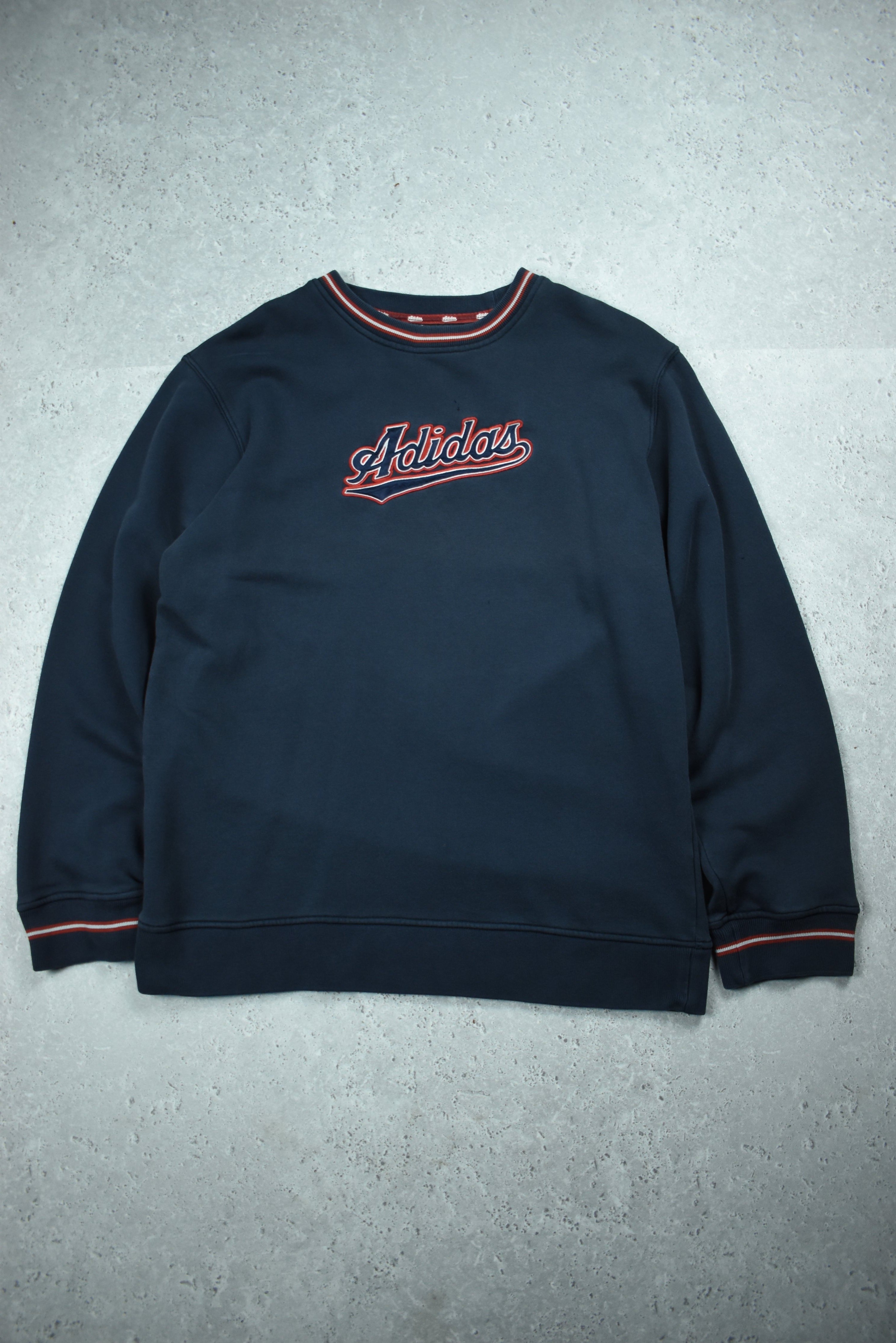 Vintage Adidas Embroidery Logo Sweatshirt Medium