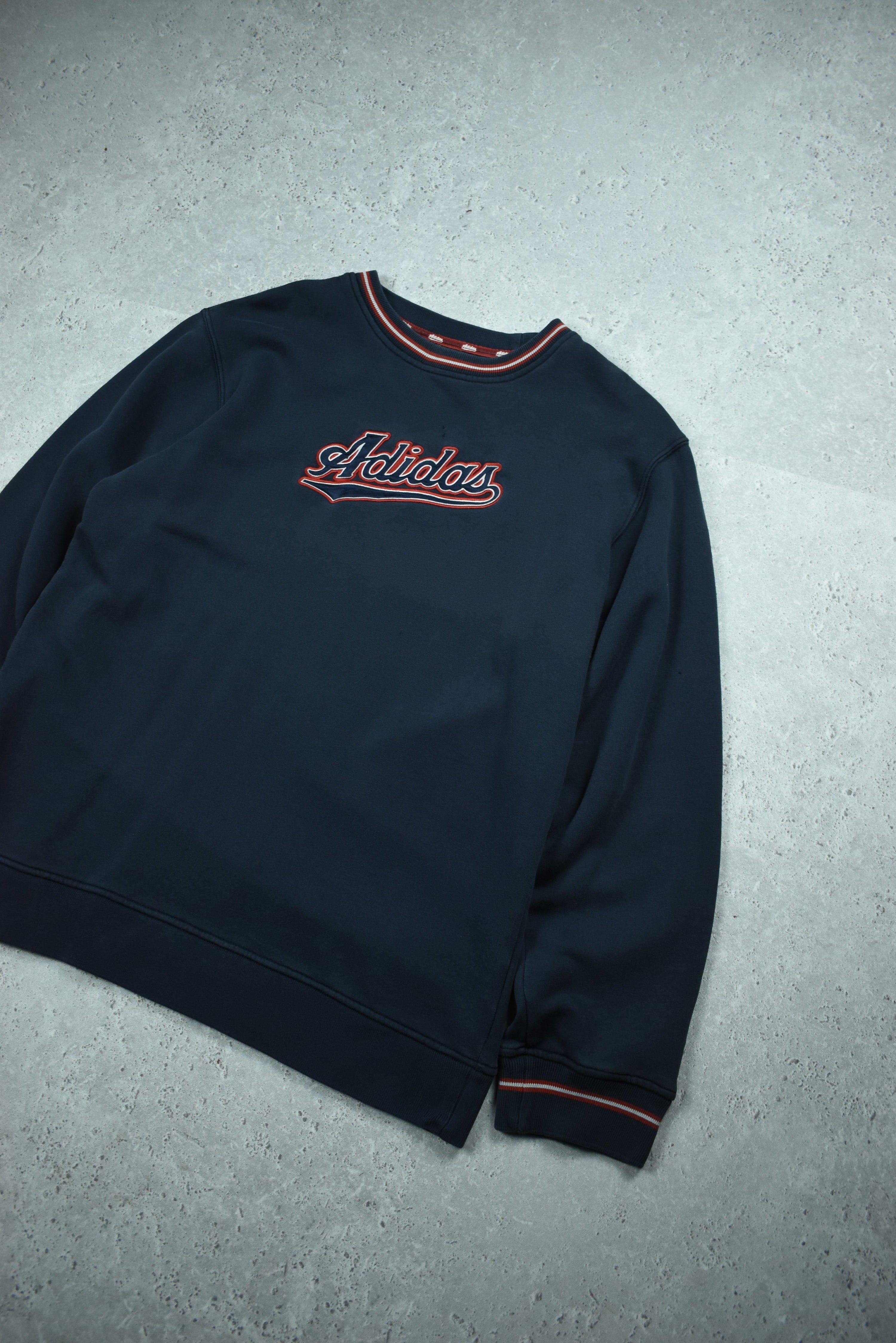 Vintage Adidas Embroidery Logo Sweatshirt Medium