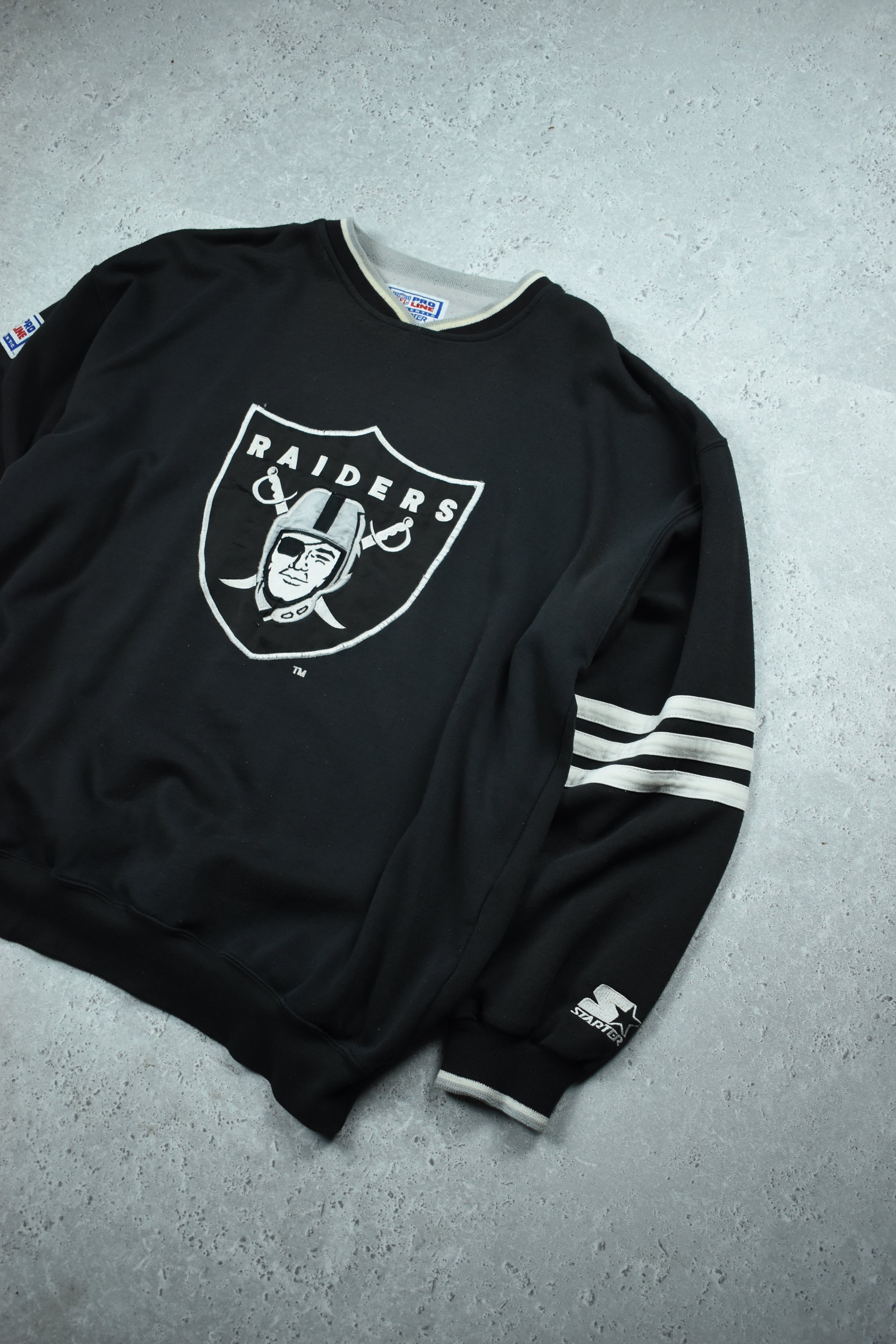 Vintage Starter Pro Line Raiders Embroidery Sweatshirt Large