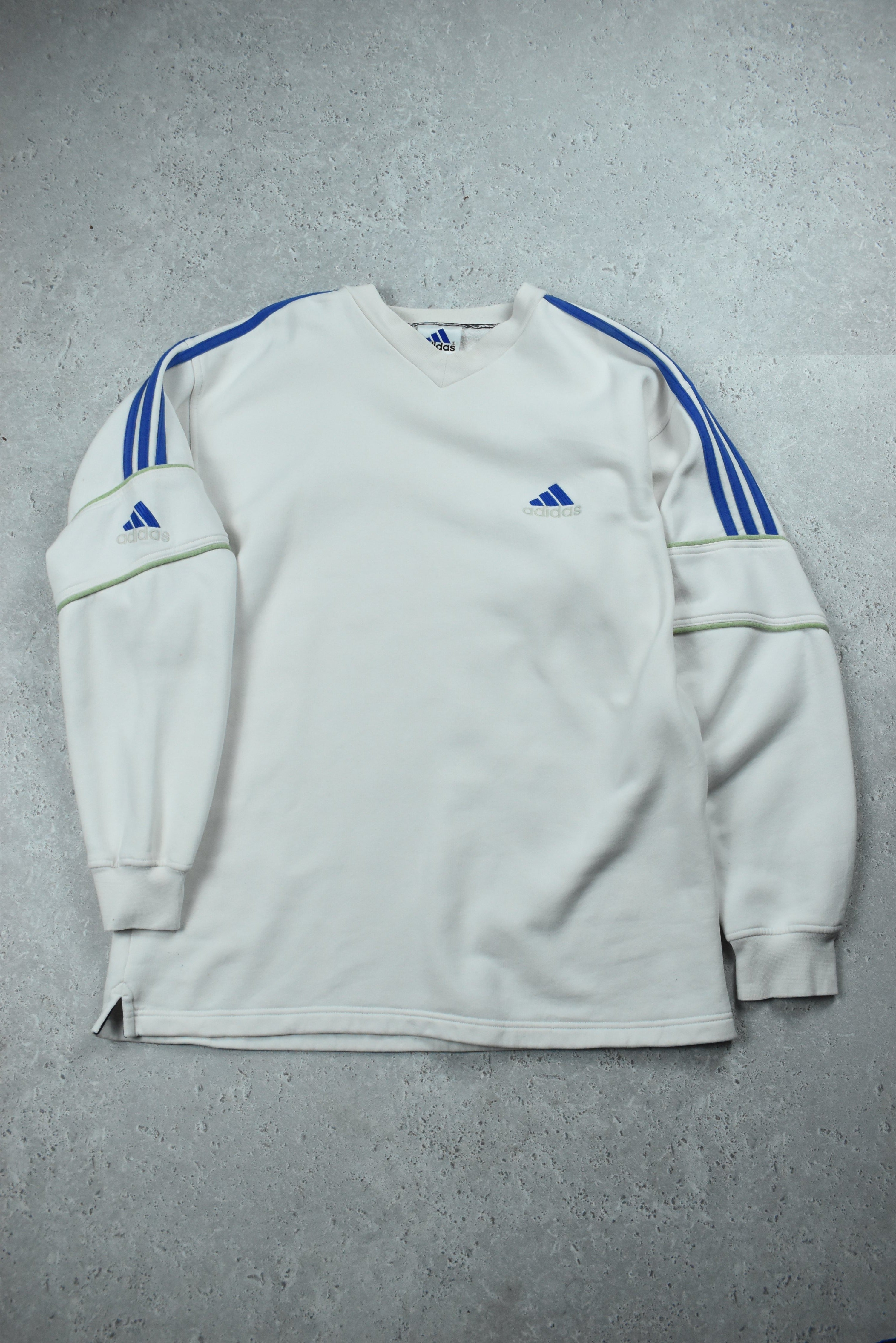 Vintage Adidas Embroidery Sweatshirt Large