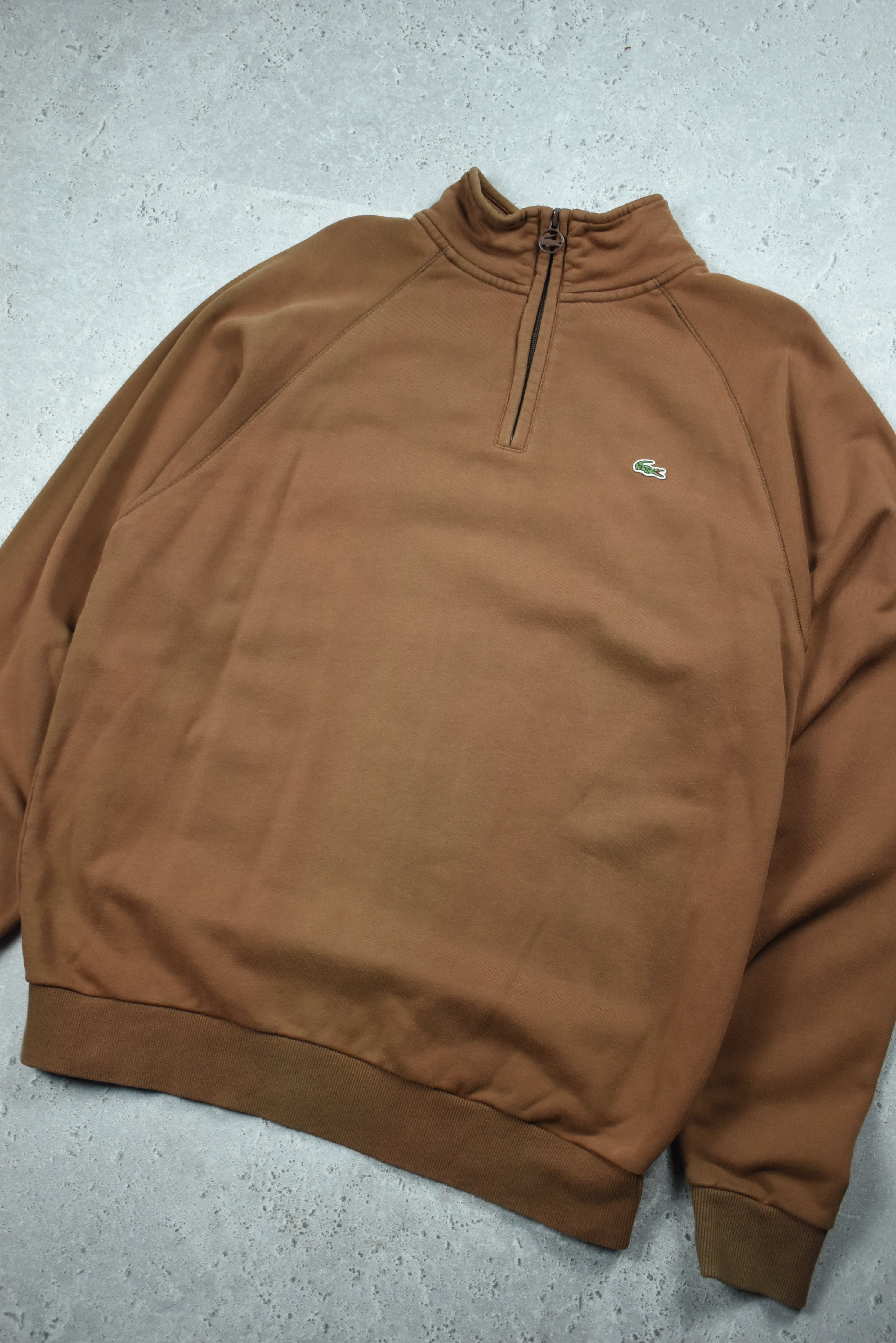 Vintage Lacoste Embroidery Logo 1/4 Zip Sweatshirt Large
