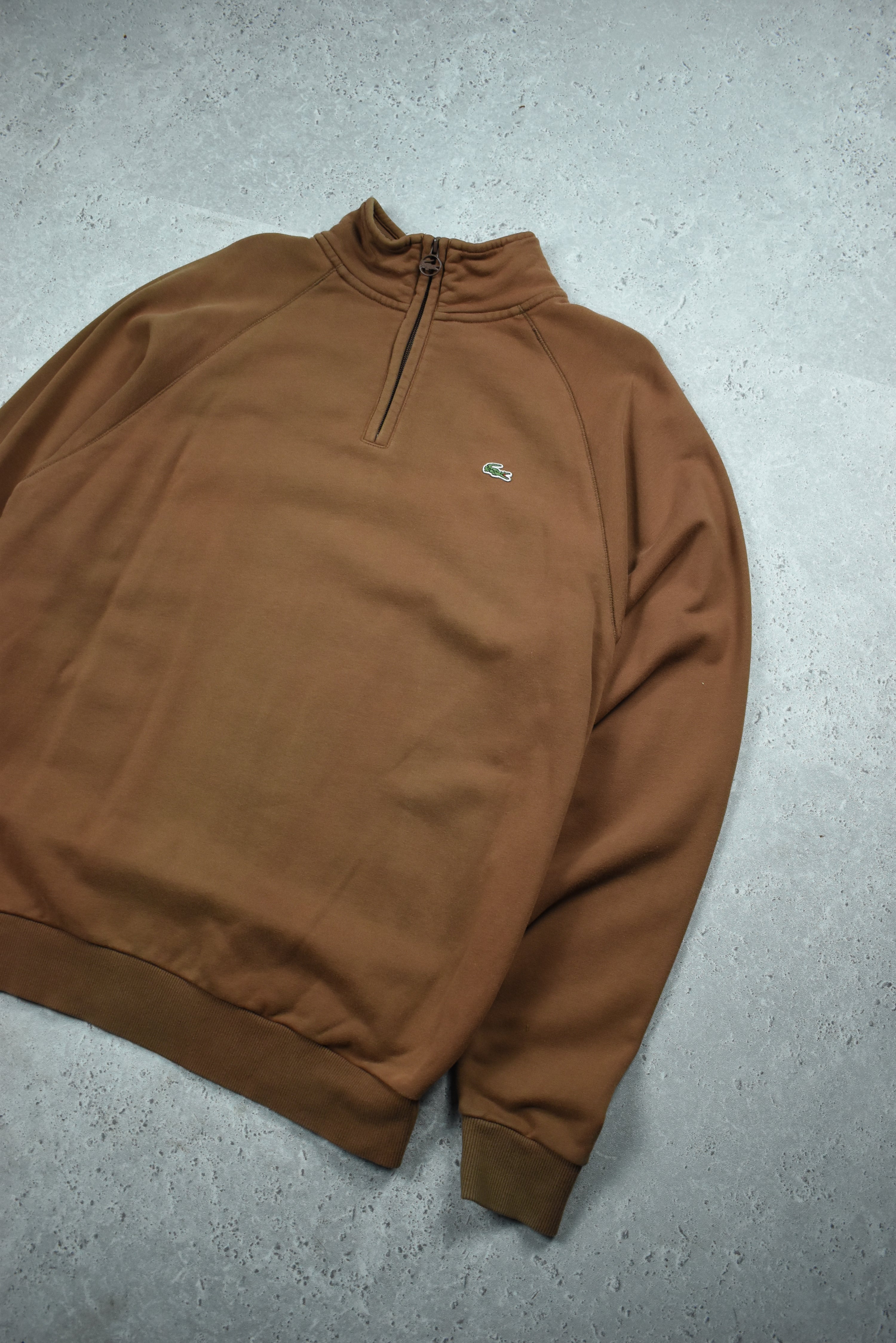 Vintage Lacoste Embroidery Logo 1/4 Zip Sweatshirt Large