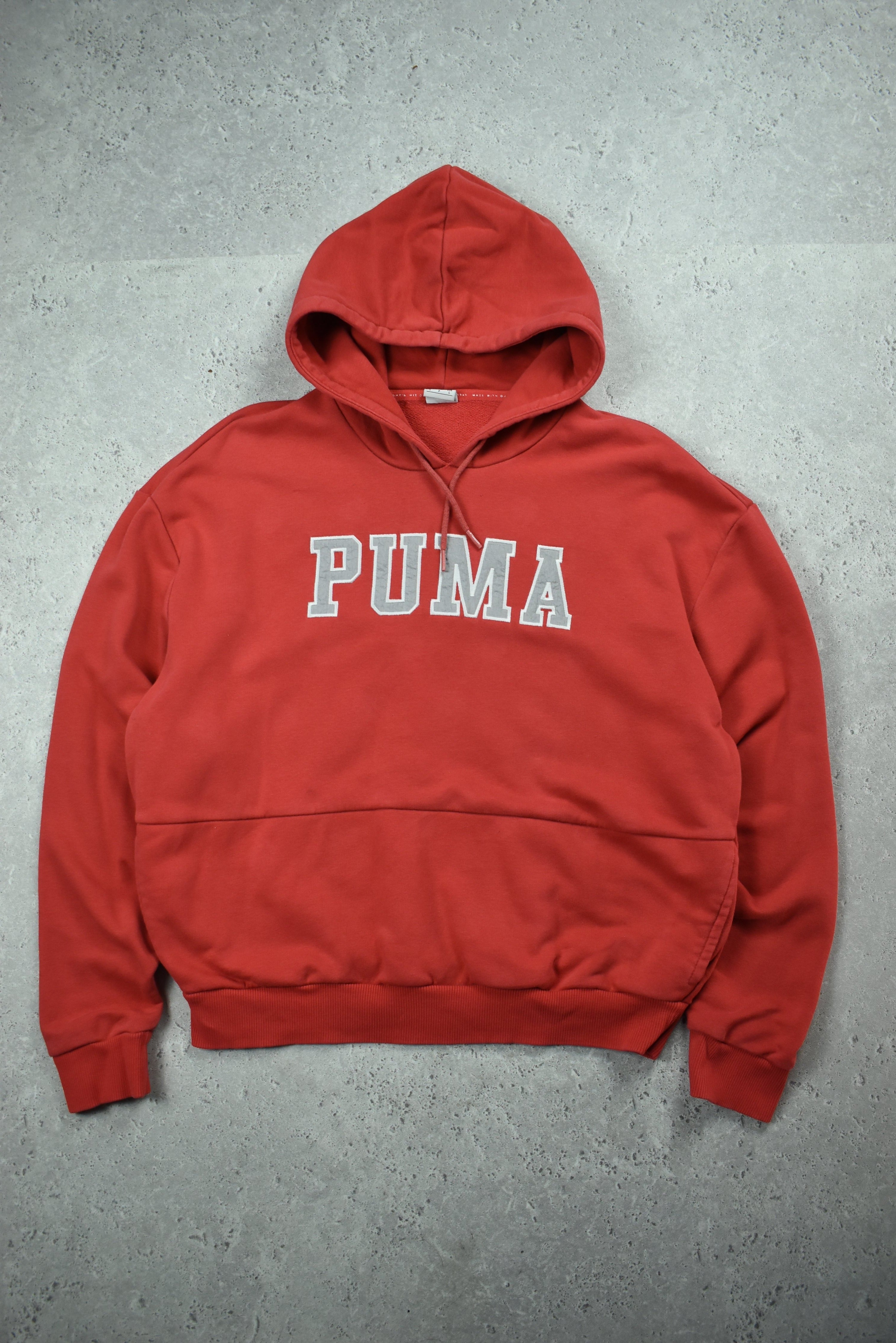 Vintage Puma Embroidered Logo Hoodie Small