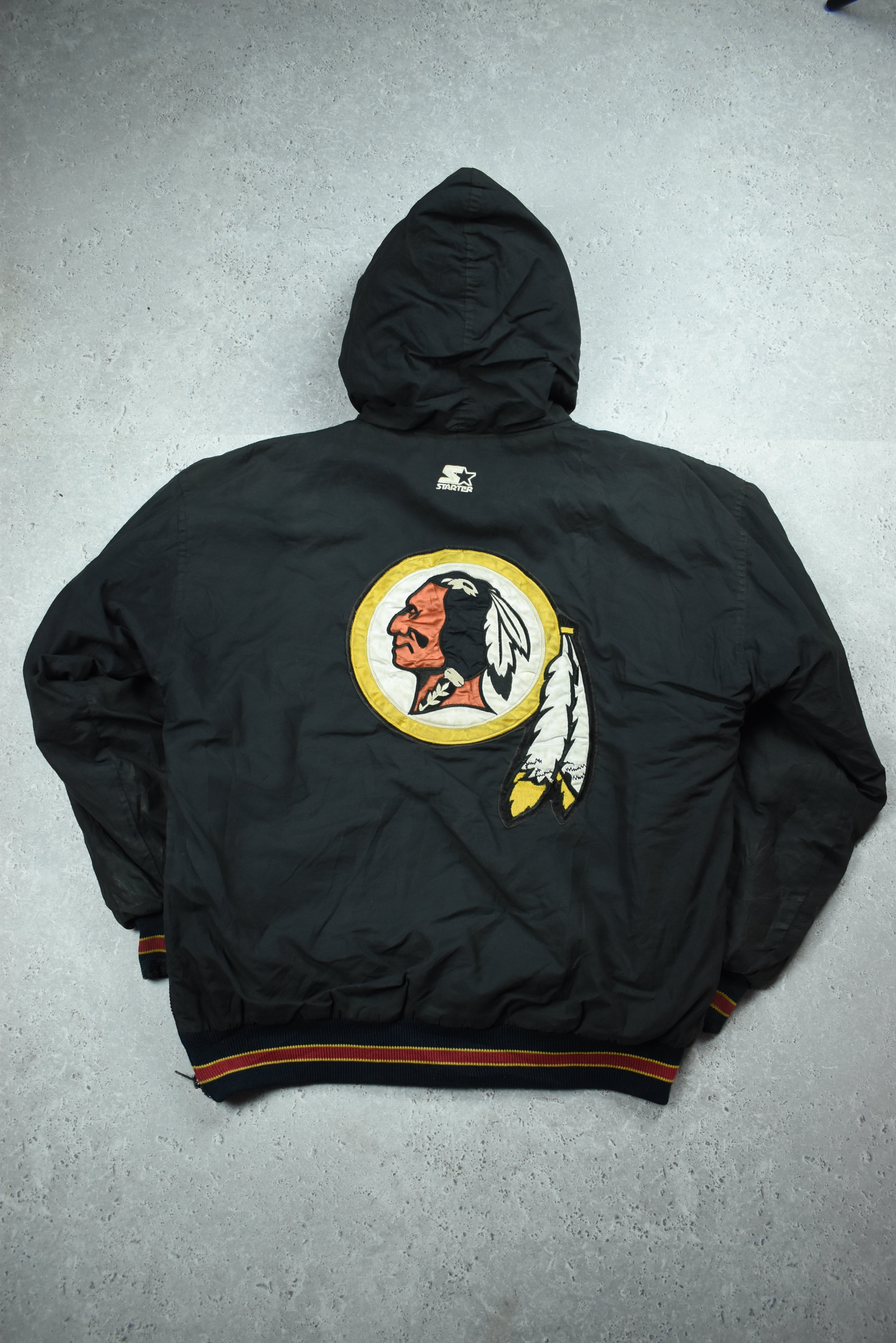 Vintage Redskins Embroidered Parker Jacket Large