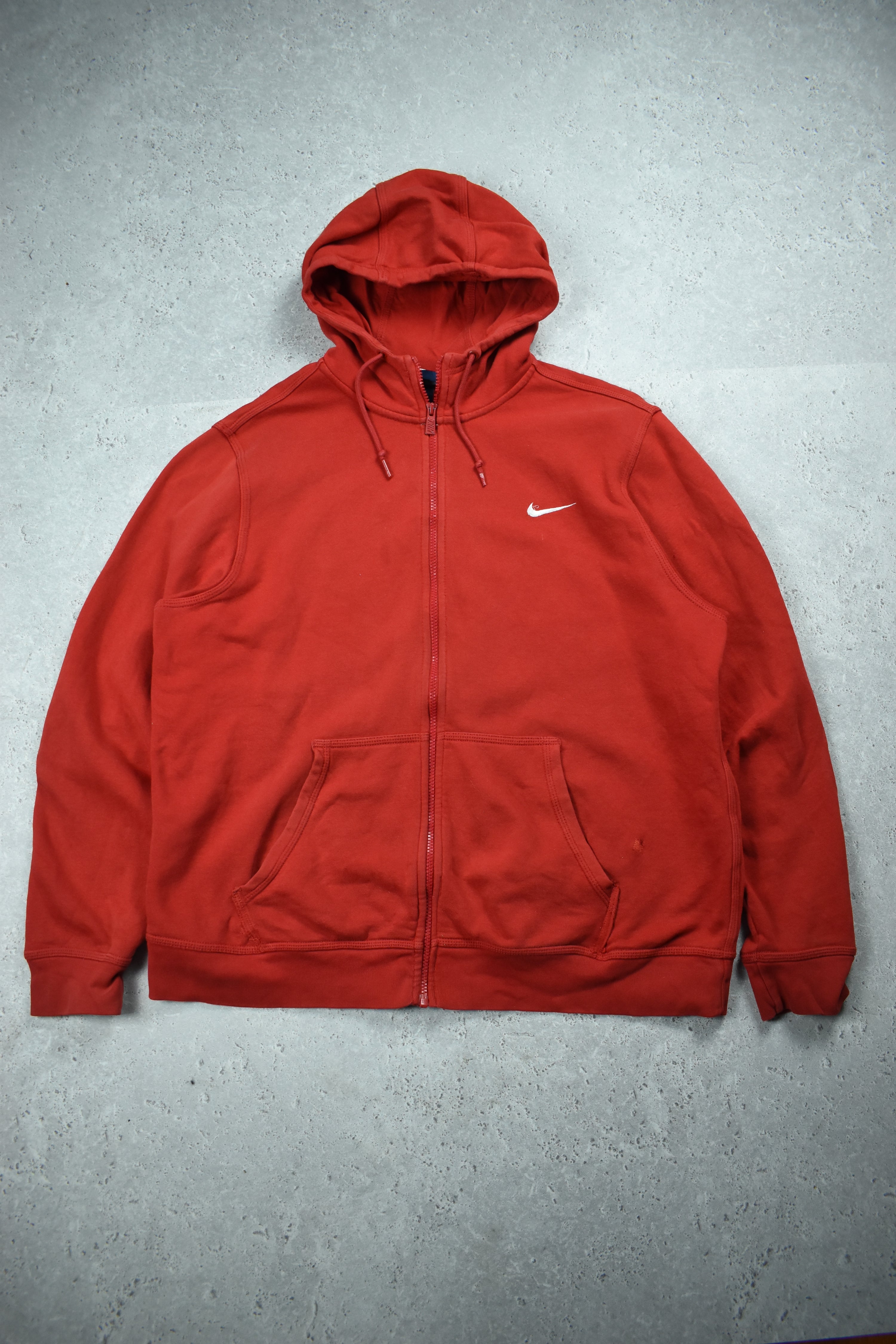 Vintage Nike Embroidered Swoosh Full Zip Hoodie XL | Vintage Clothing