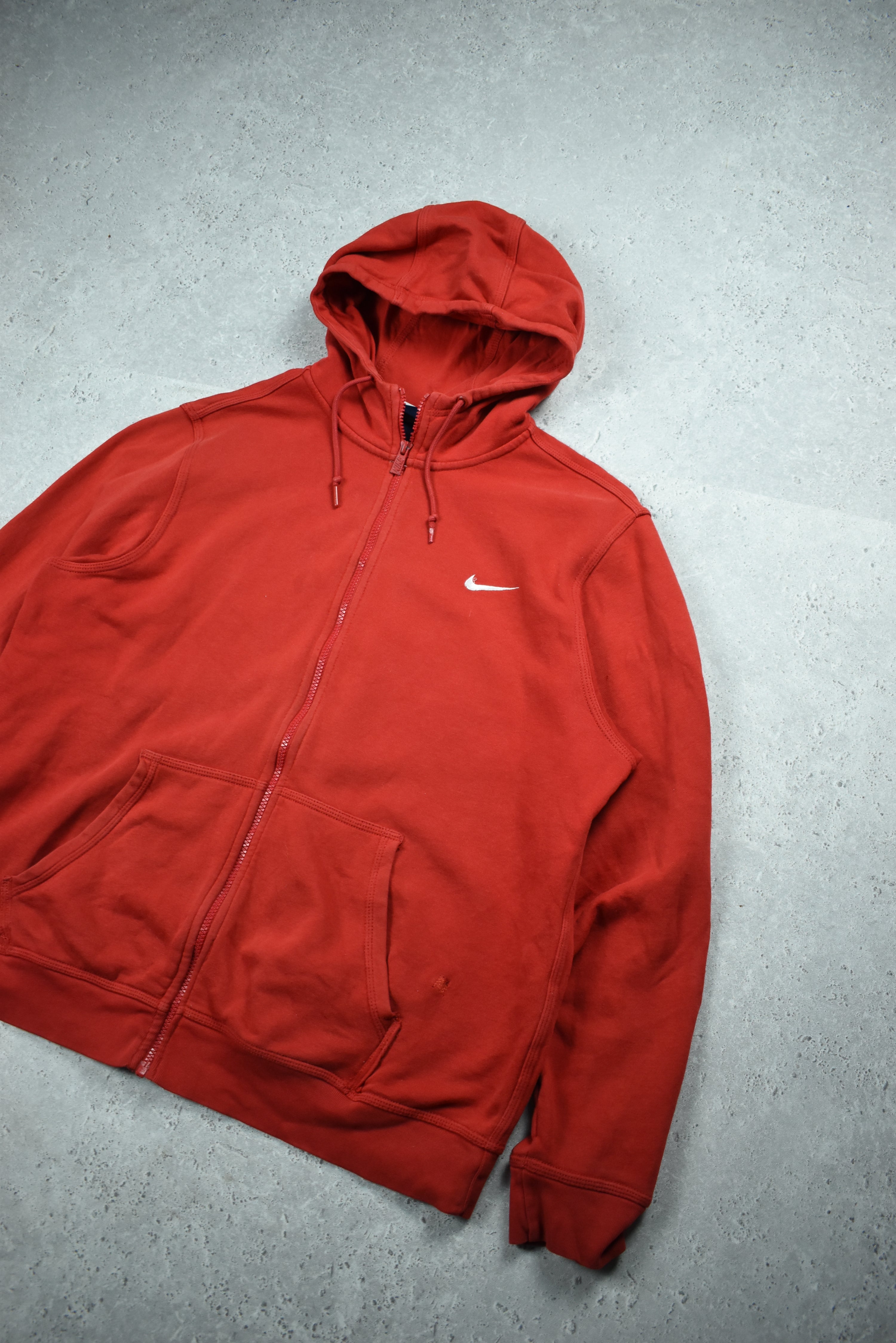 Vintage Nike Embroidered Swoosh Full Zip Hoodie XL | Vintage Clothing