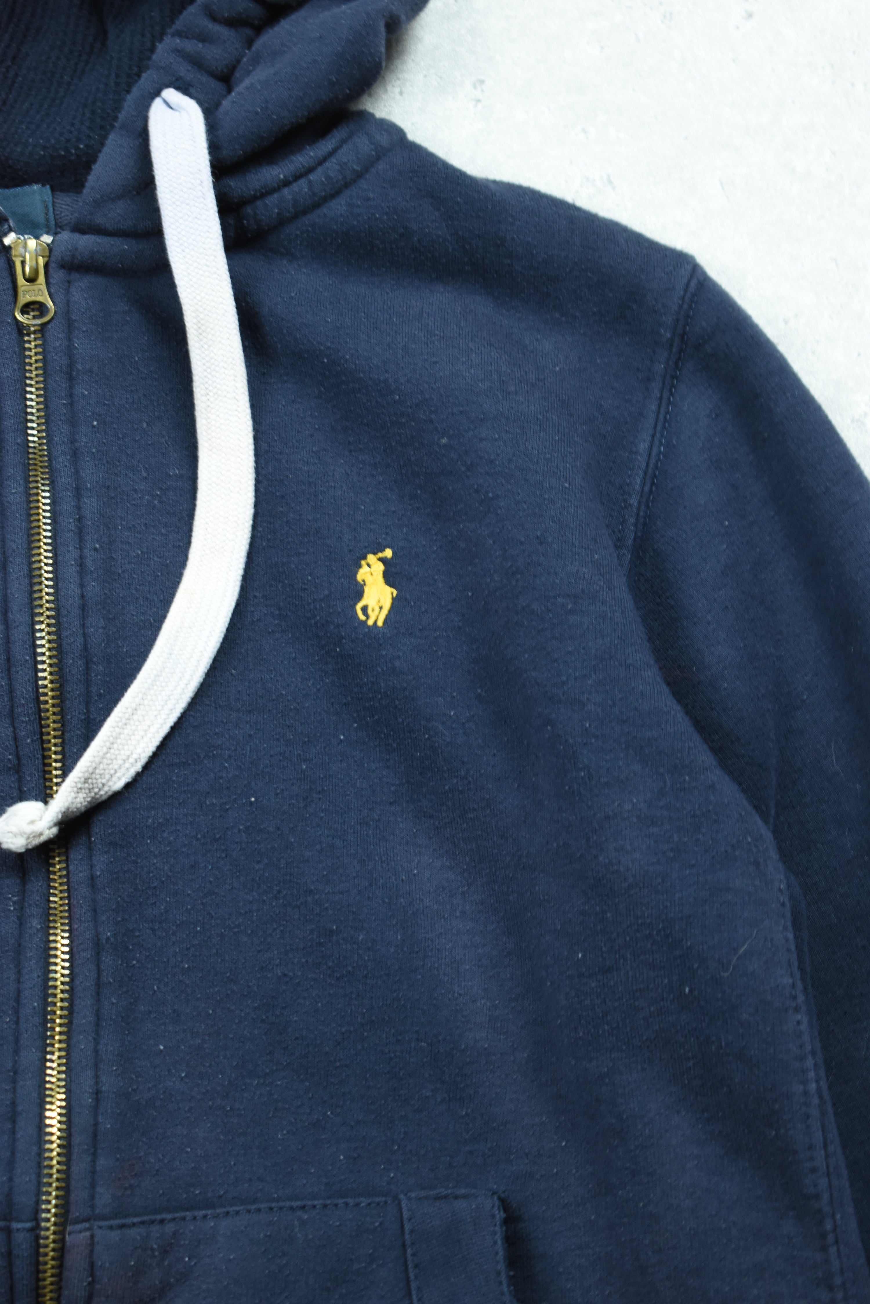 Vintage Ralph Lauren Embroidery Full Zip Hoodie Medium