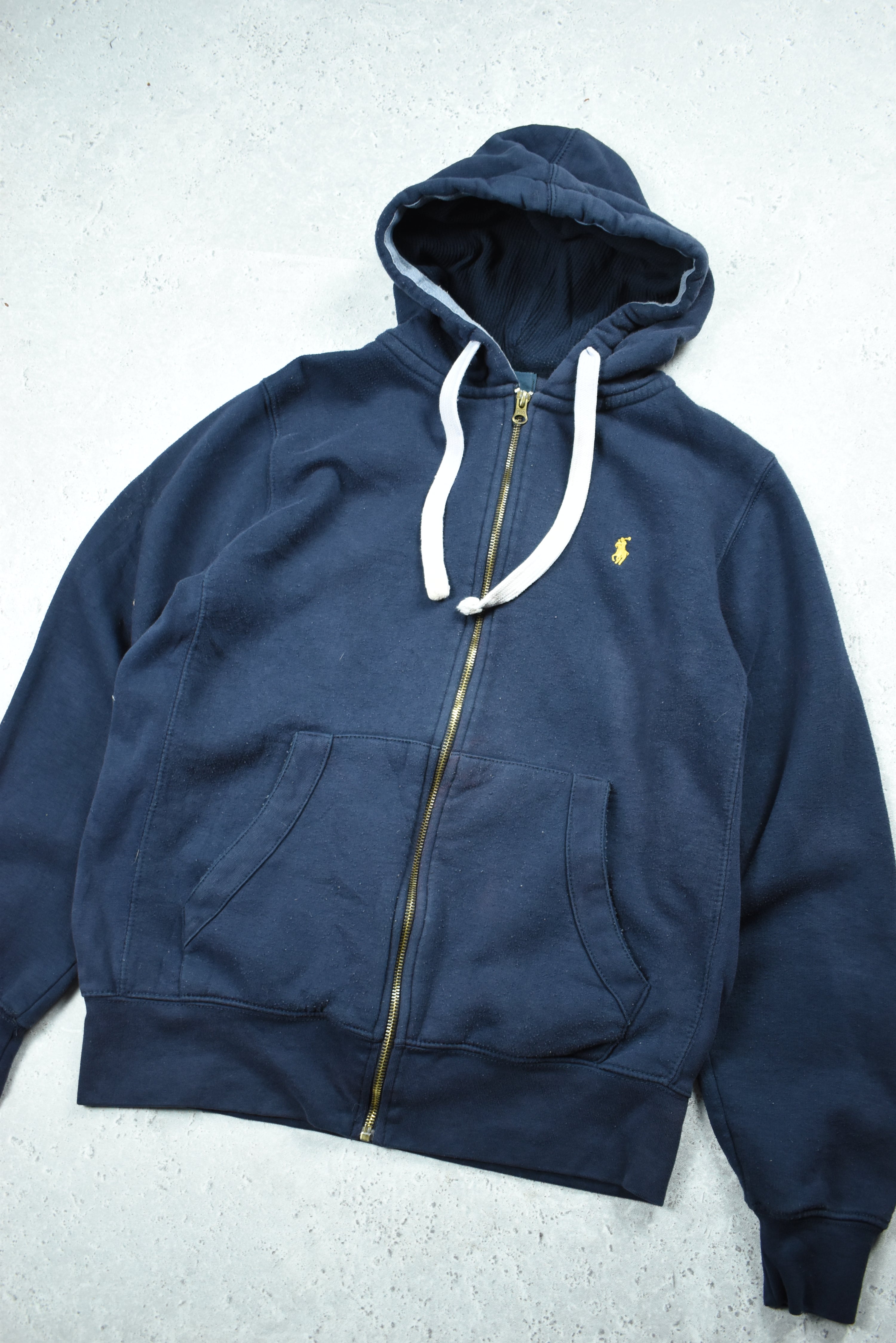 Vintage Ralph Lauren Embroidery Full Zip Hoodie Medium