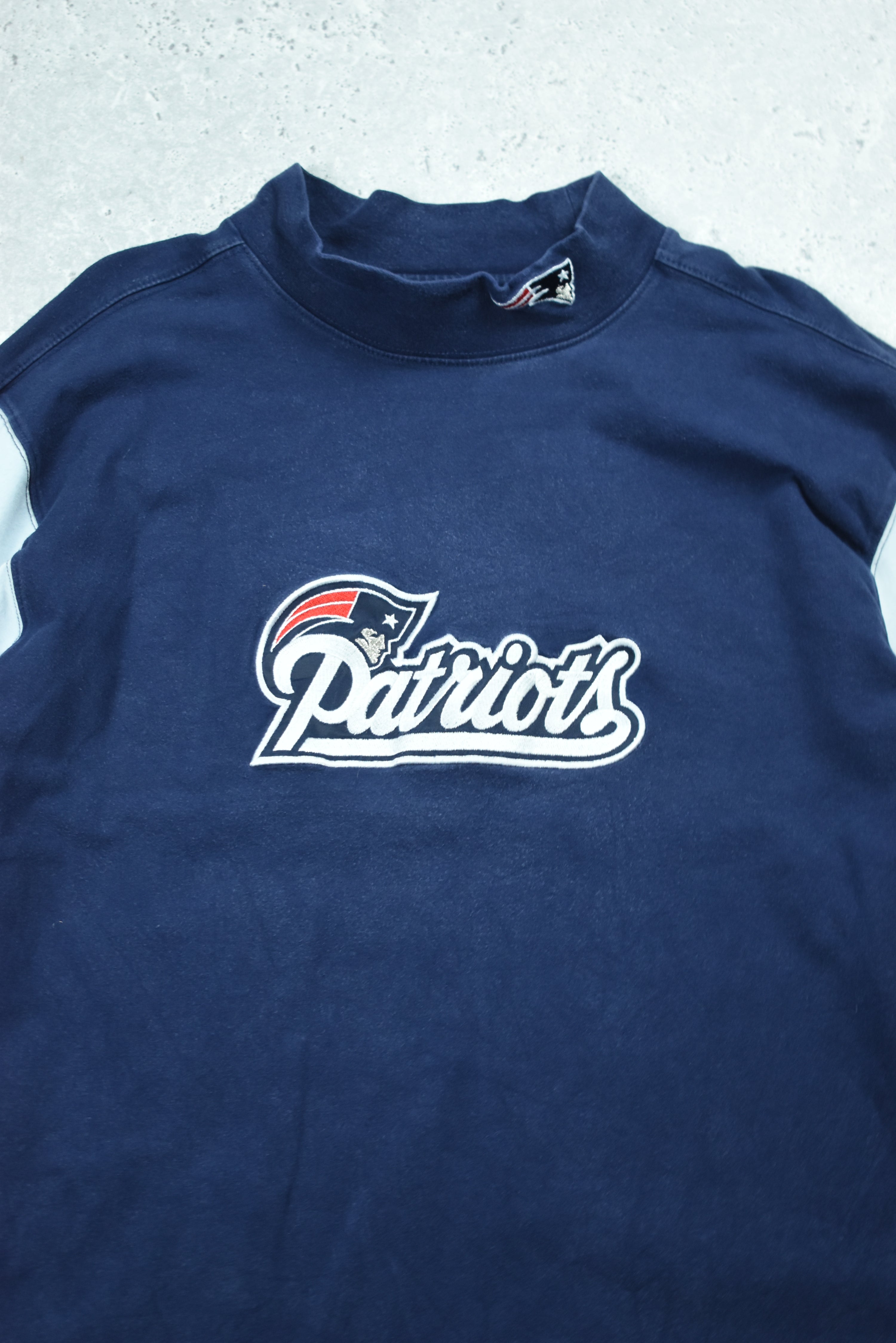 Vintage Reebok Embroidery Patriots Mock Neck Large