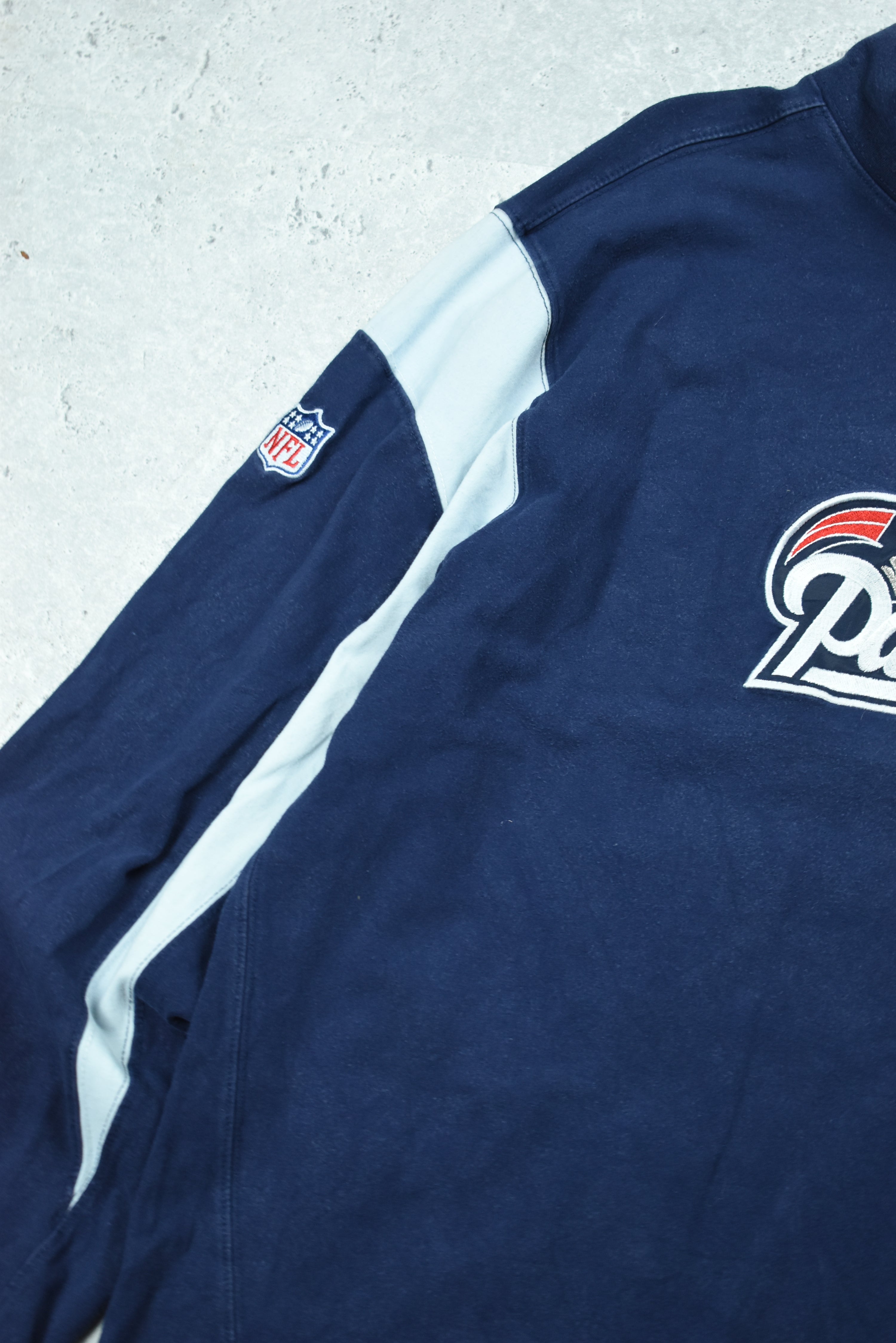 Vintage Reebok Embroidery Patriots Mock Neck Large
