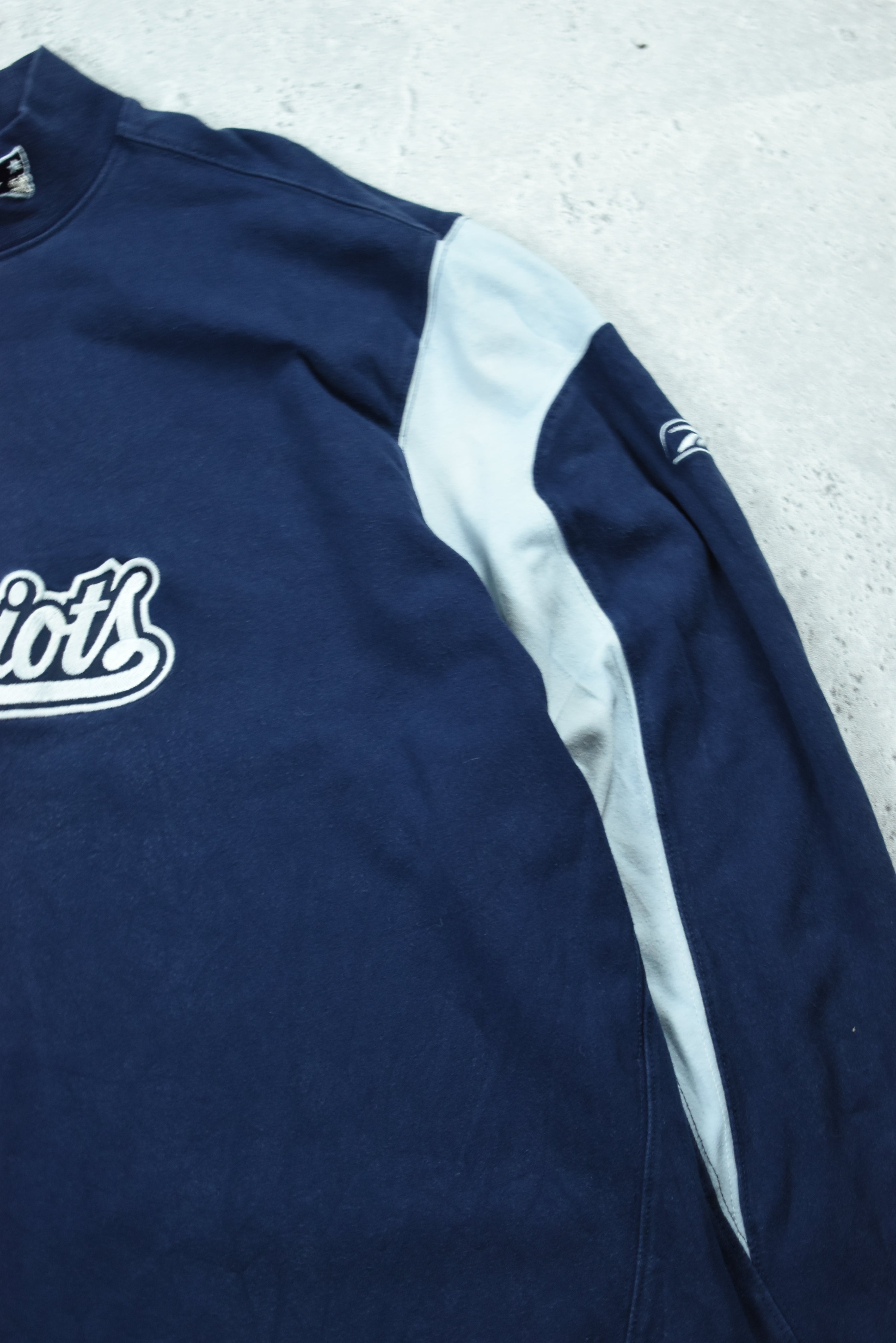 Vintage Reebok Embroidery Patriots Mock Neck Large