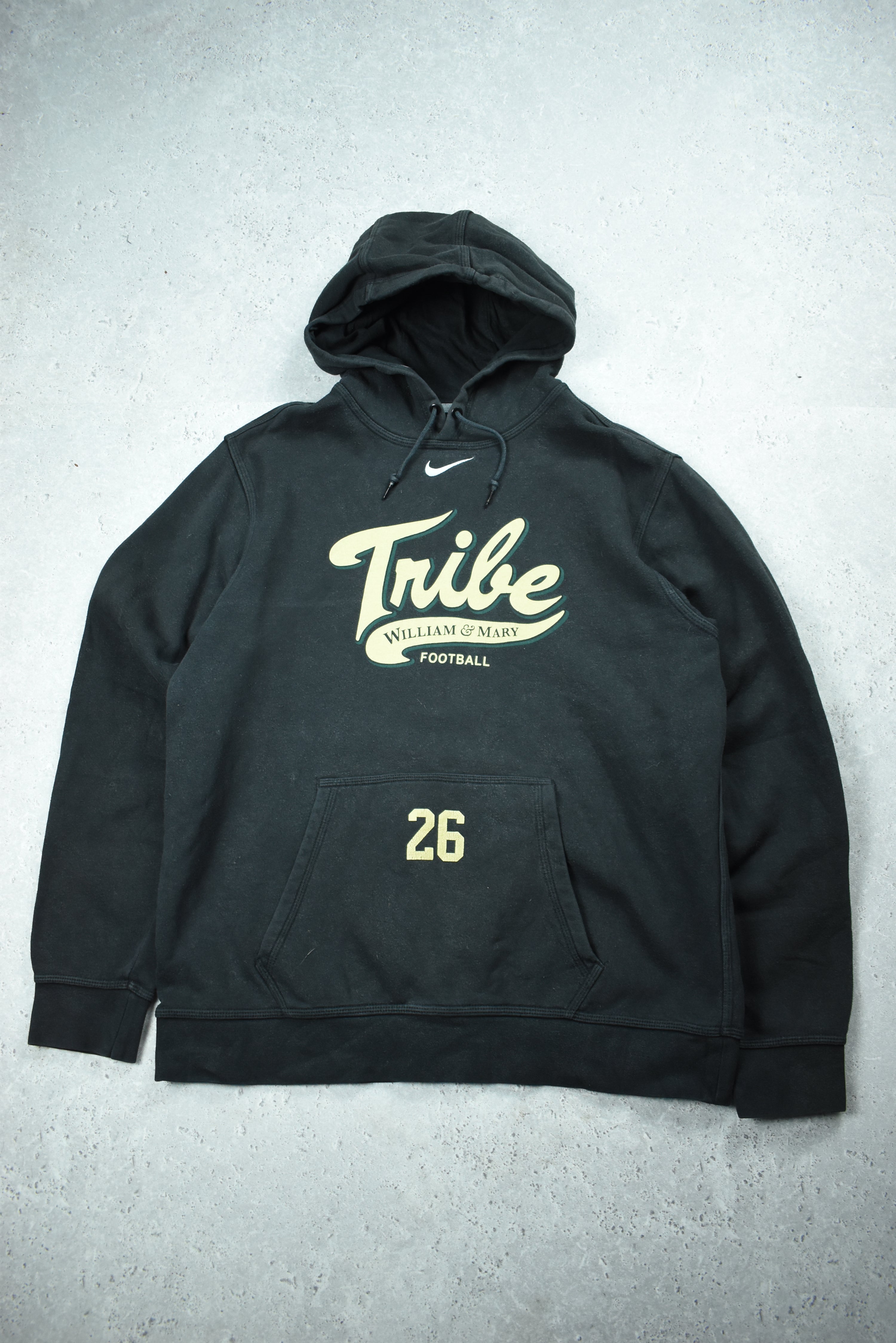 Vintage Nike "Tribe William and Mary Football" Hoodie Large