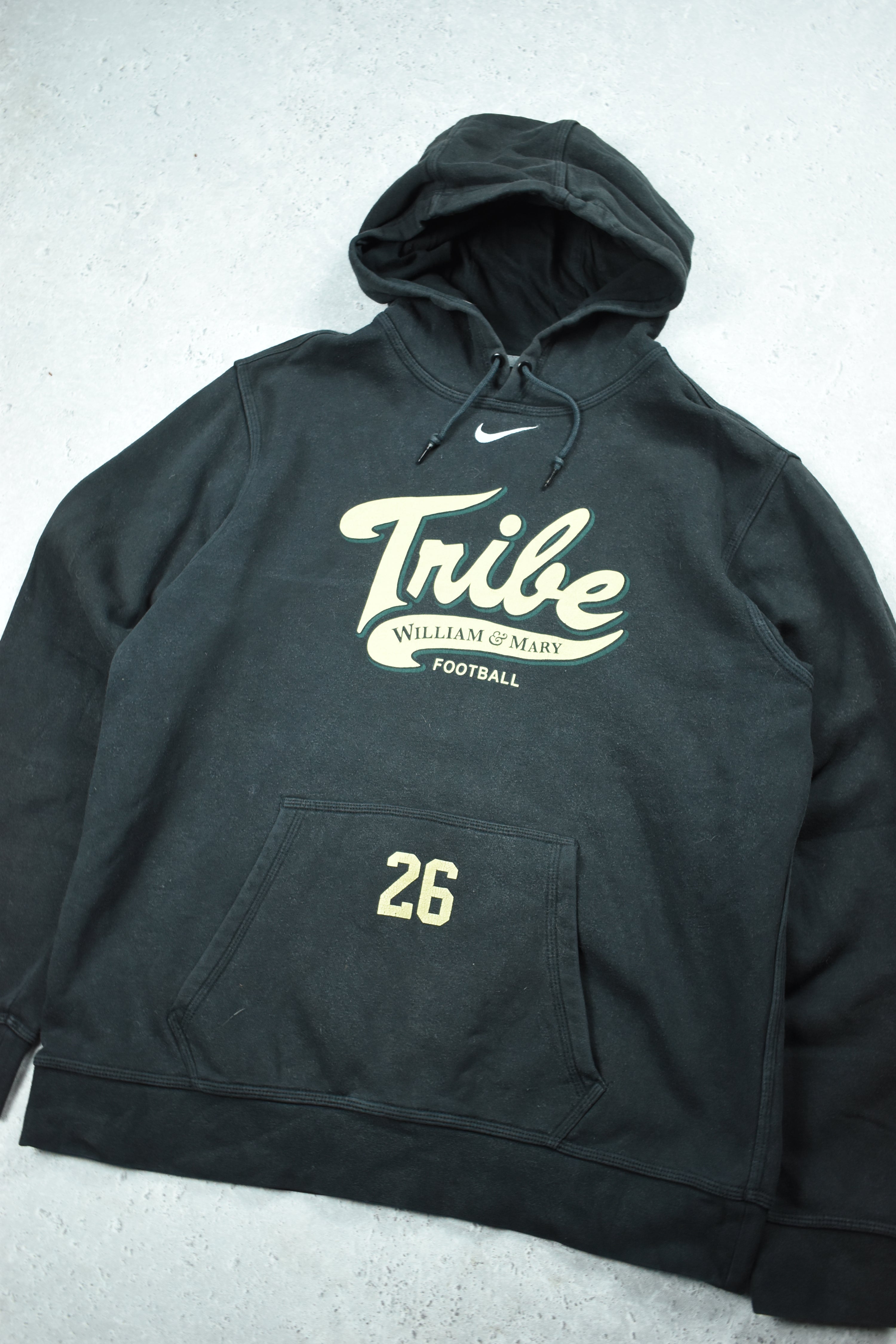 Vintage Nike "Tribe William and Mary Football" Hoodie Large