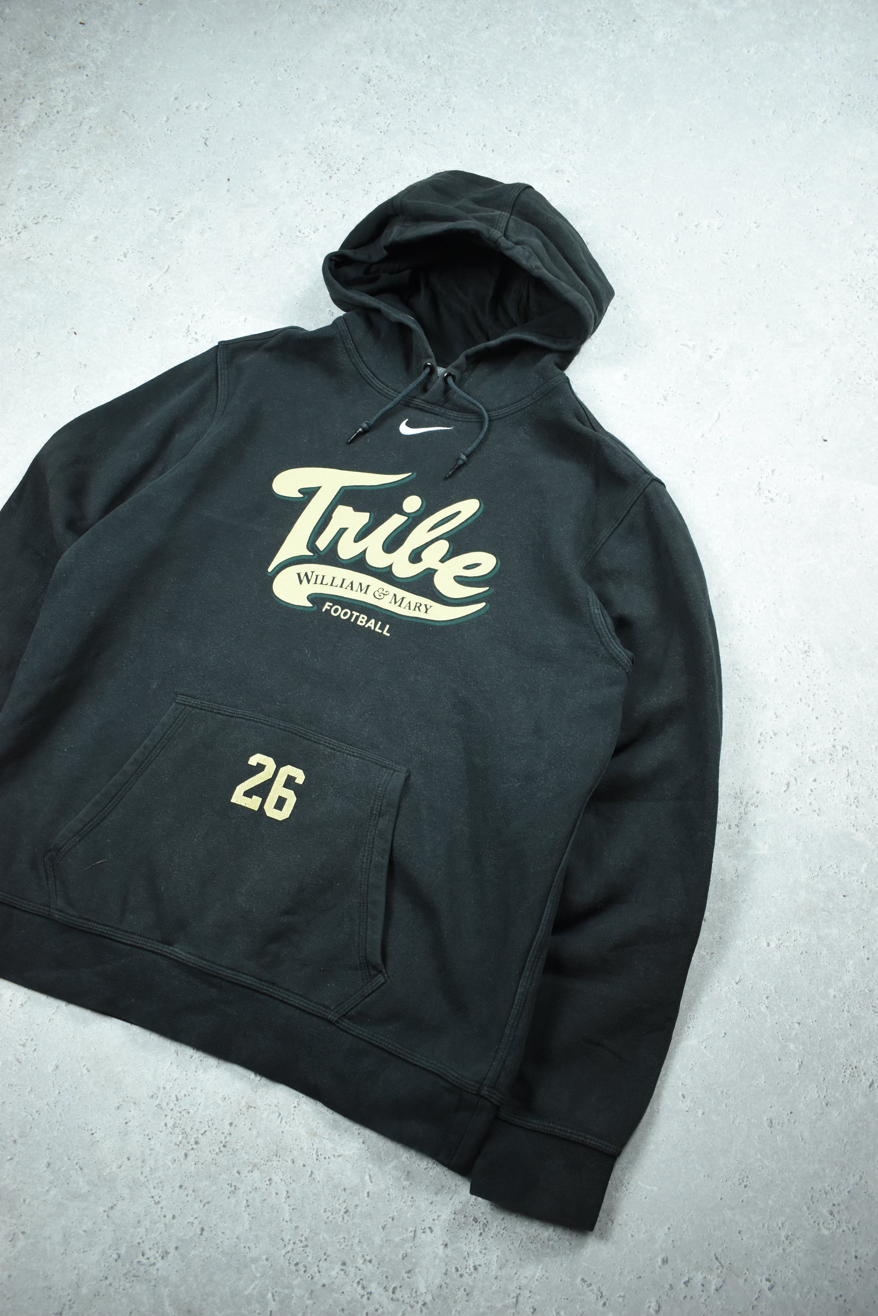 Vintage Nike "Tribe William and Mary Football" Hoodie Large