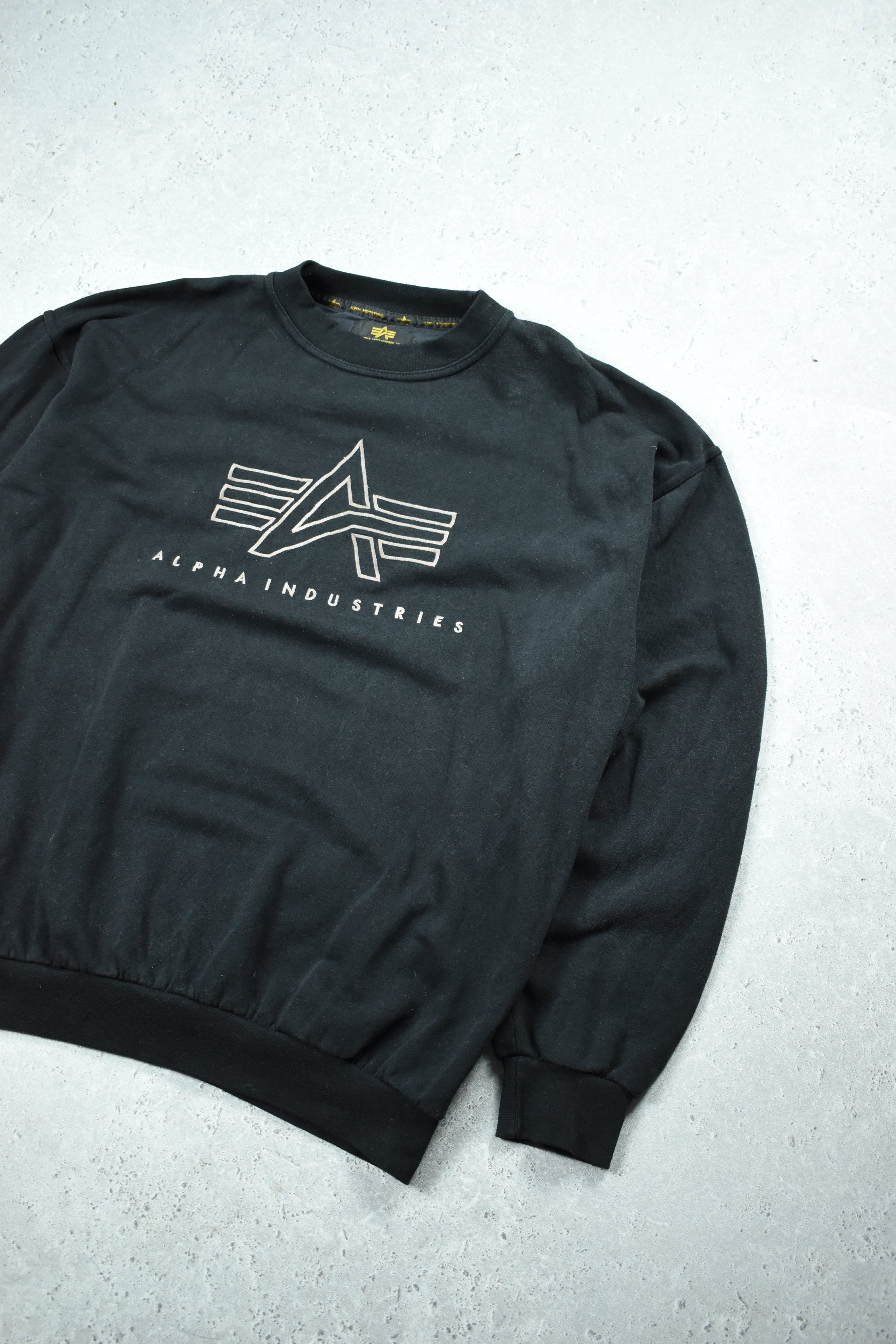 Vintage Alpha Industries Embroidery Sweatshirt Xlarge