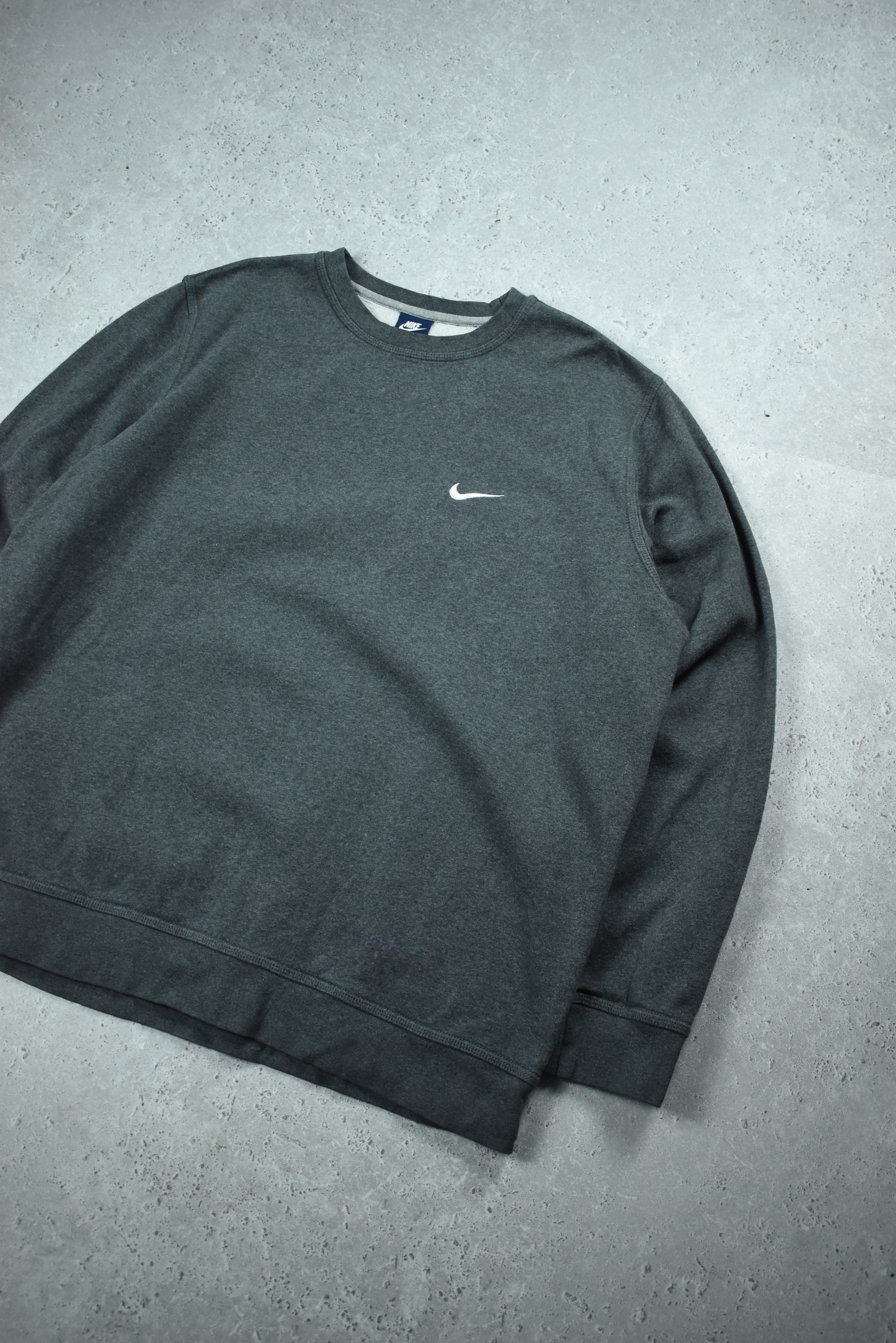 Vintage Nike Embroidered Small Swoosh Sweatshirt XXL