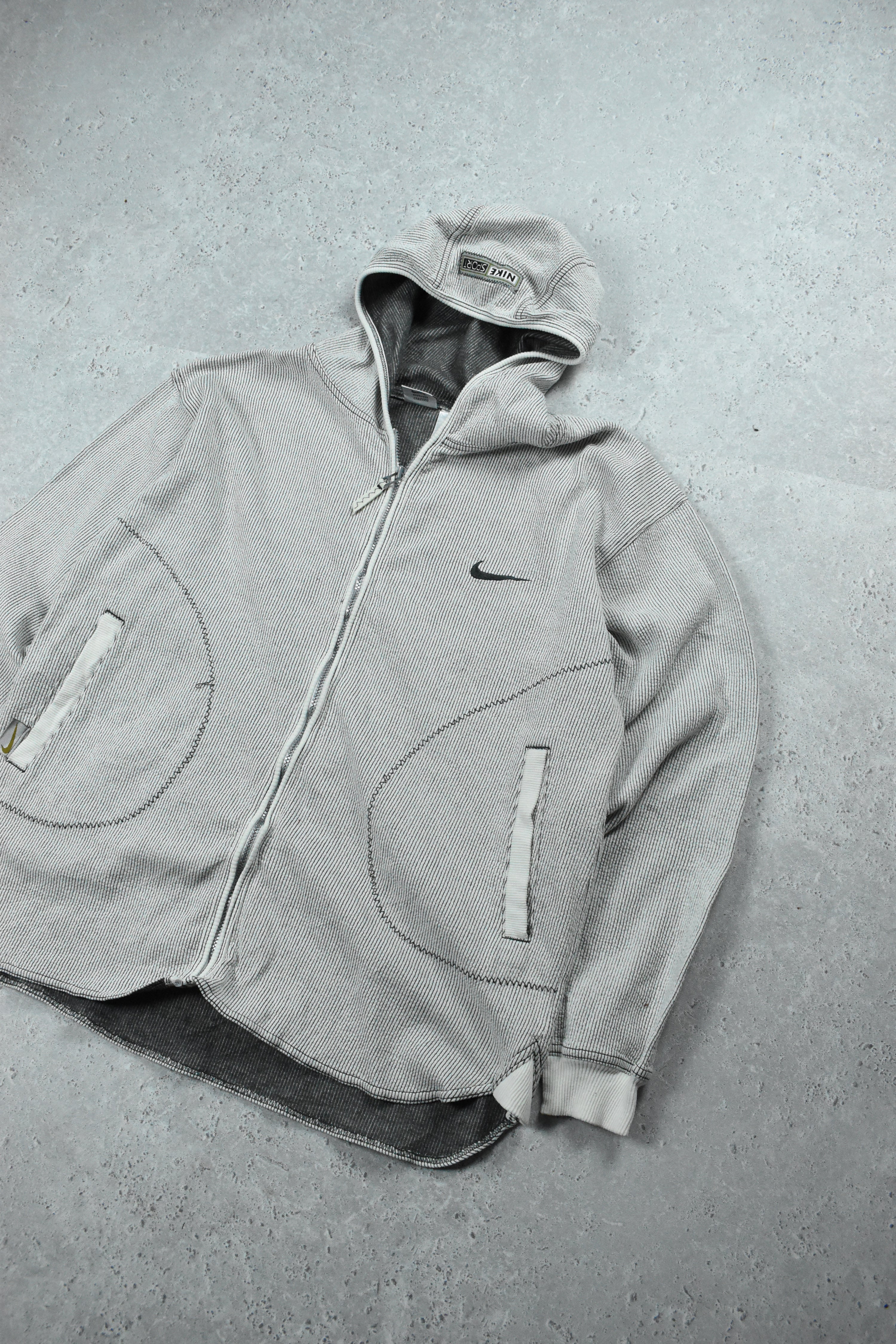 Vintage Nike Reverse Stitch Full Zip Hoodie Large