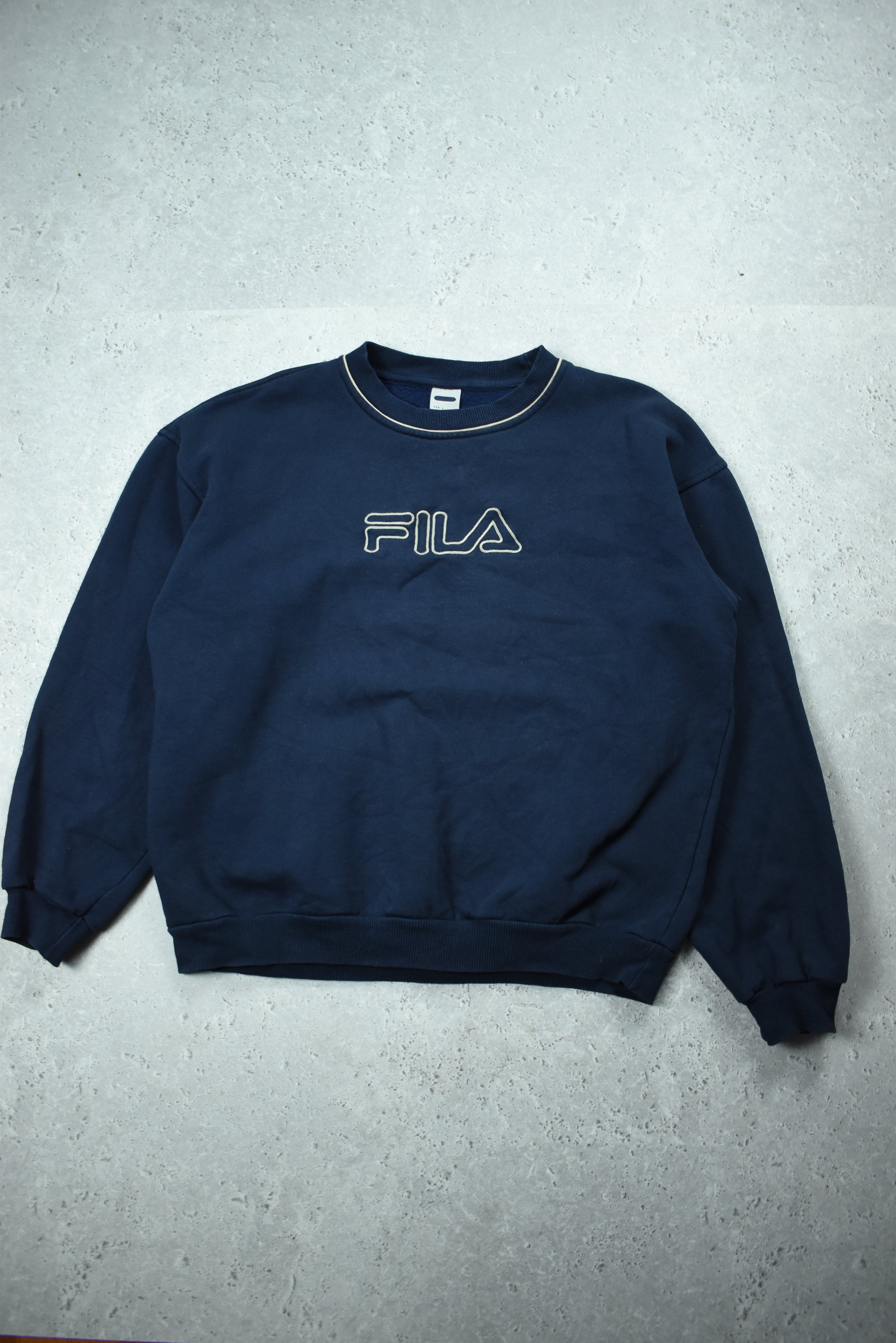 Vintage Fila Embroidery Logo Sweatshirt Large