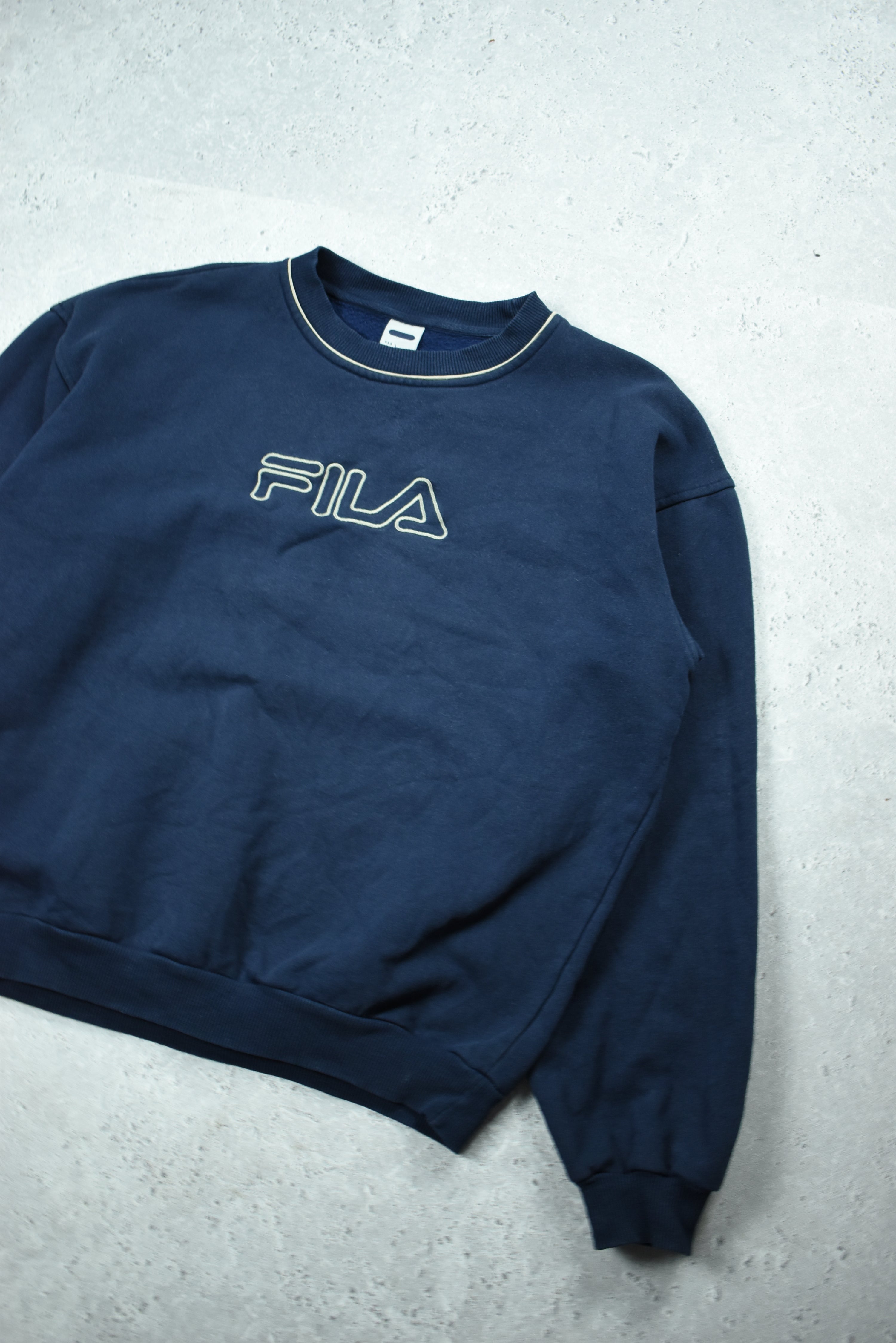 Vintage Fila Embroidery Logo Sweatshirt Large