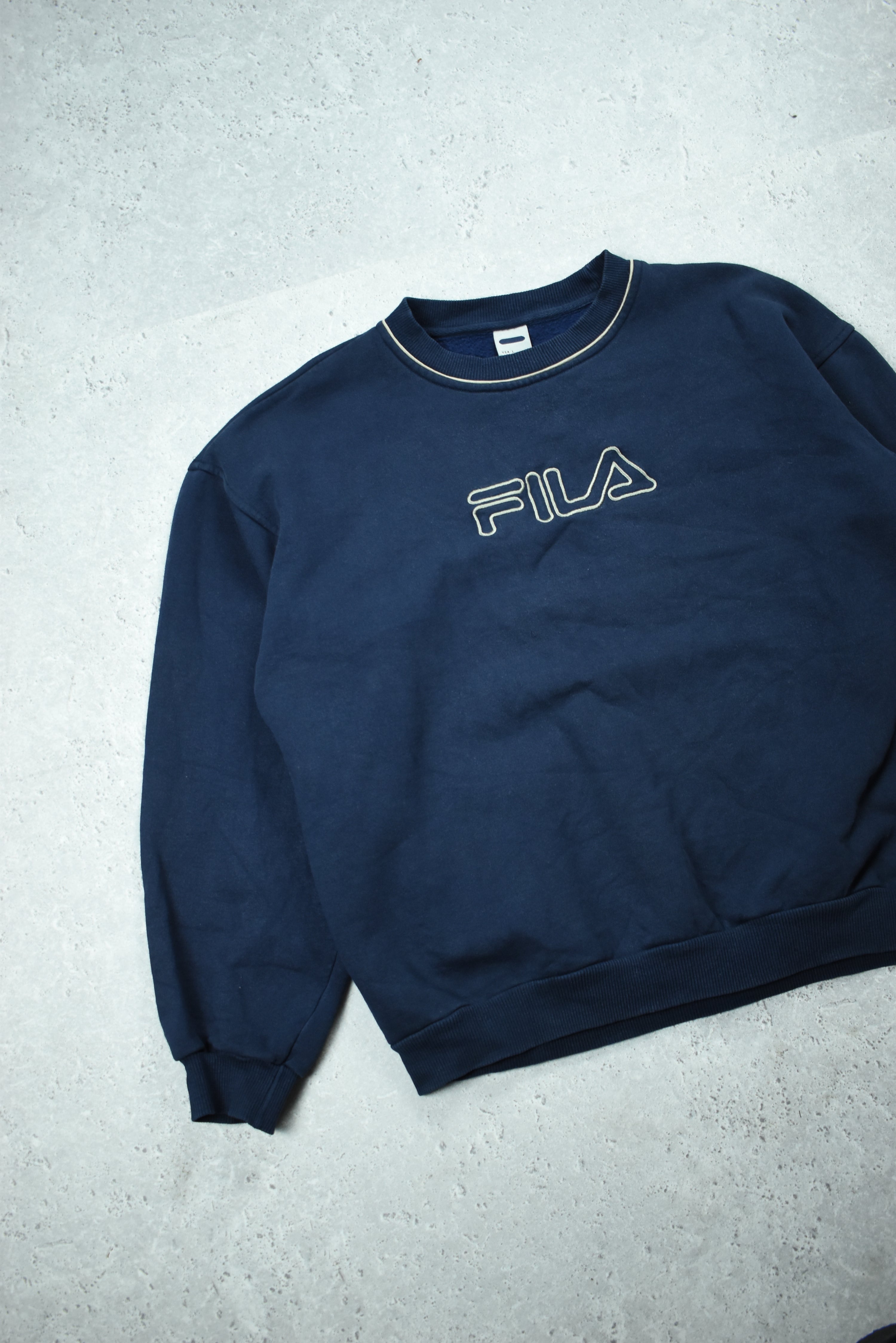 Vintage Fila Embroidery Logo Sweatshirt Large