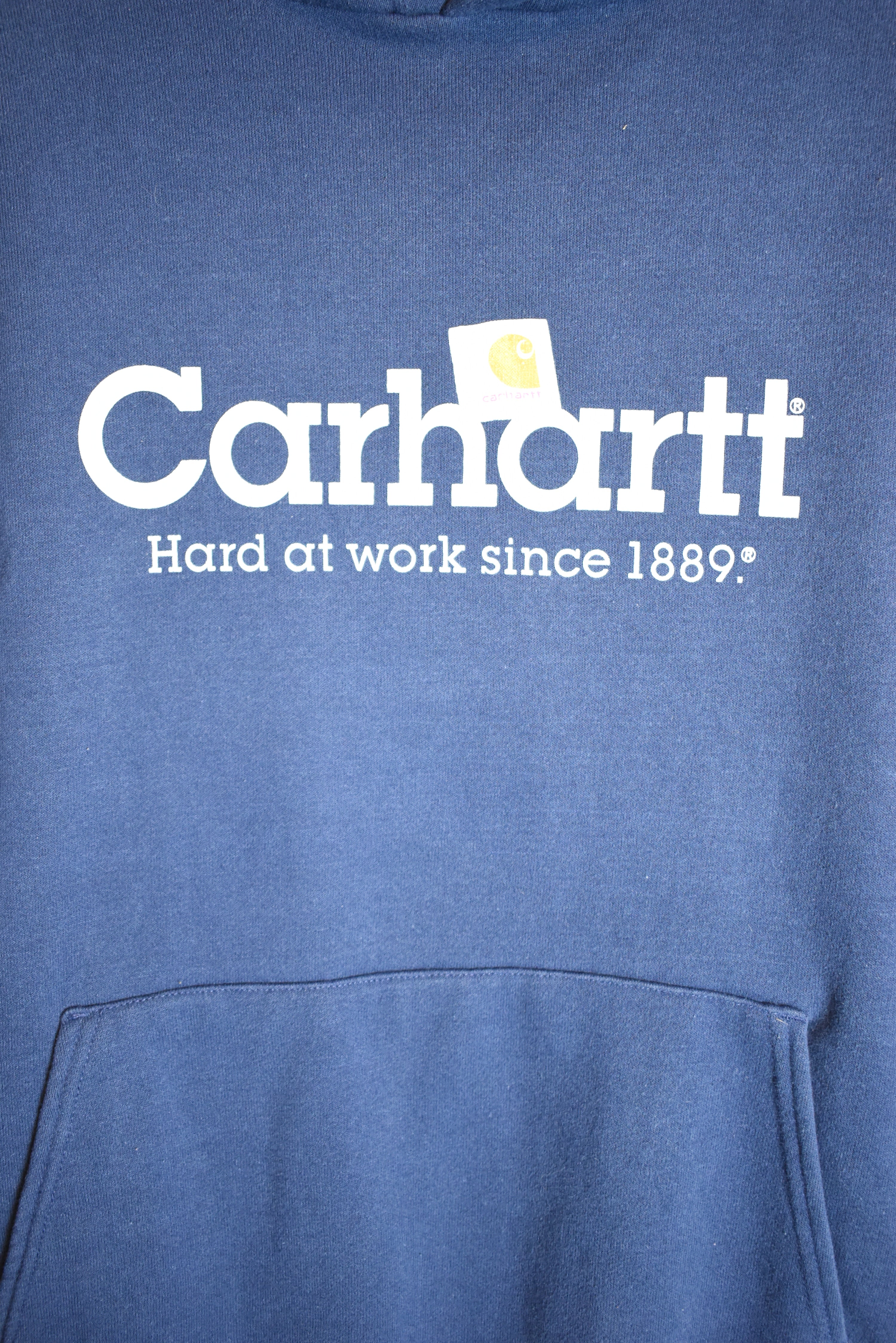 Vintage Carhartt Print Blue Hoodie Original Fit Small