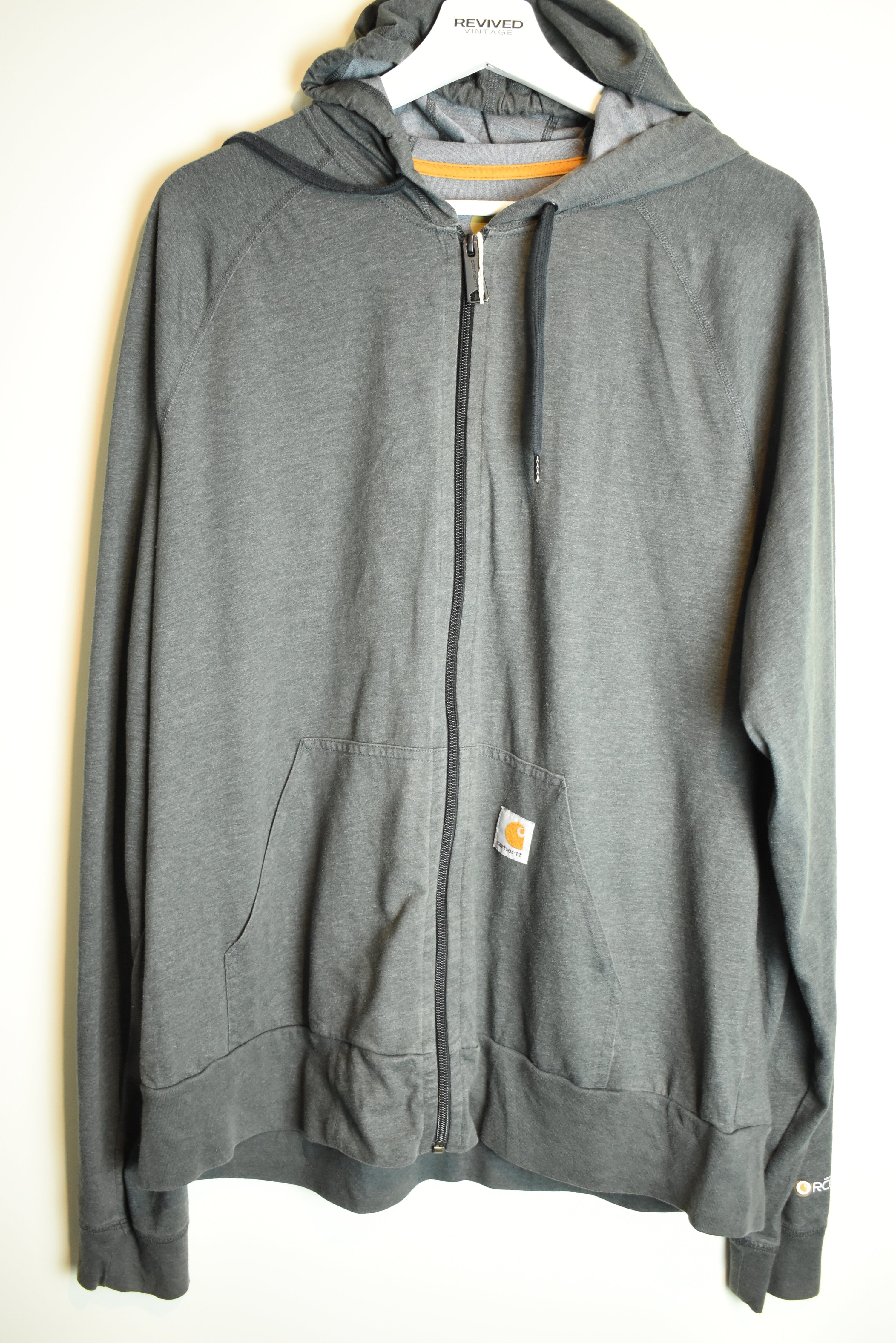 Vintage Carhartt Grey Full Zip Jacket Relaxed Fit Large