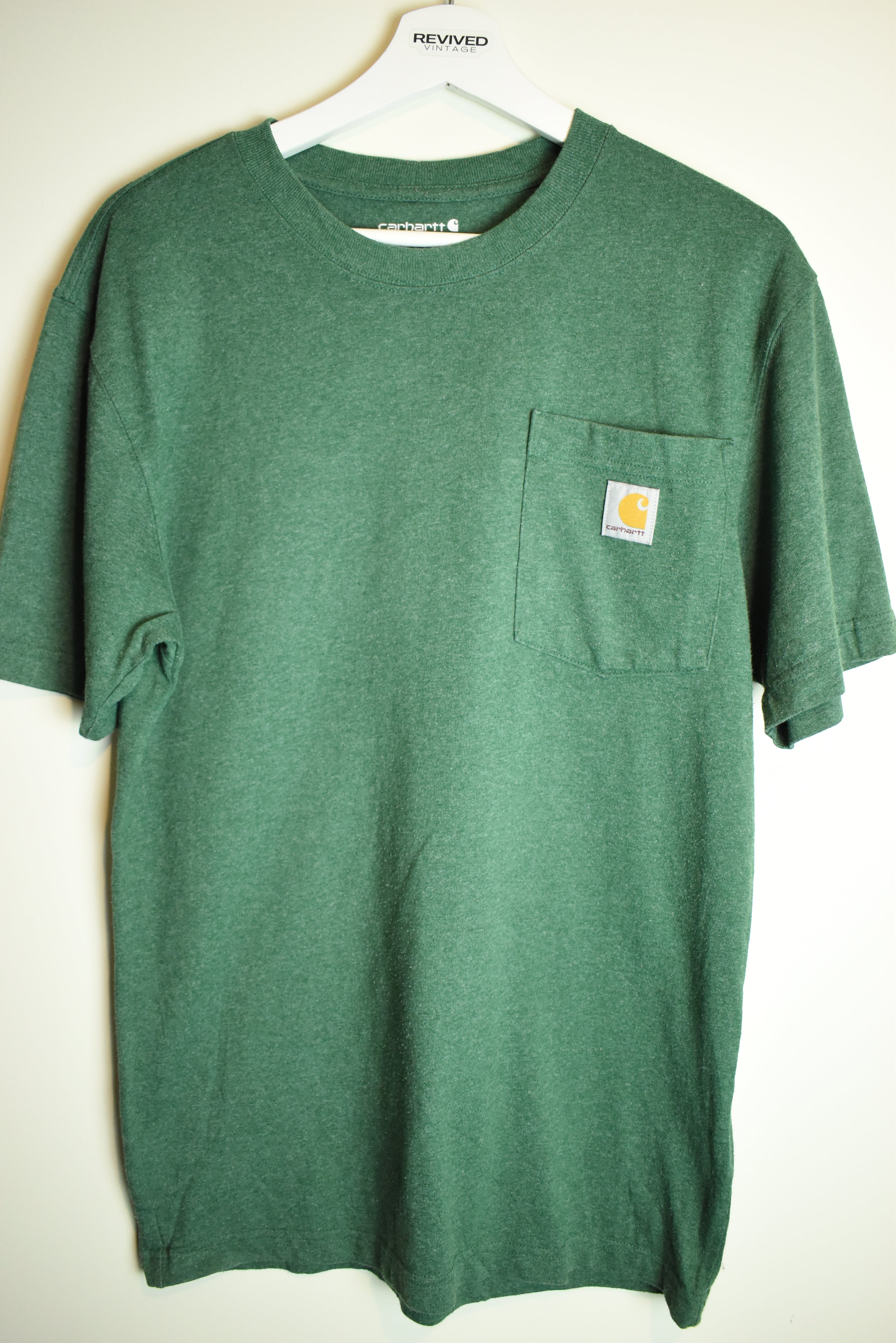 Vintage Carhartt Green Cotton T-Shirt Loose Fit Small