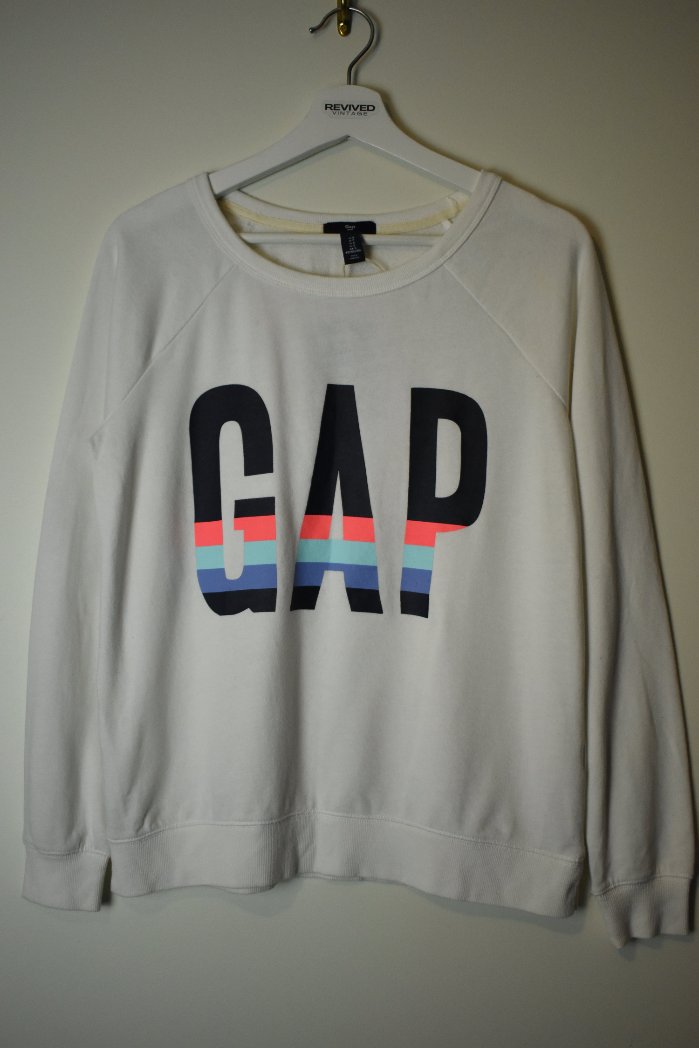GAP rainbow logo long sleeve Small | Vintage clothing