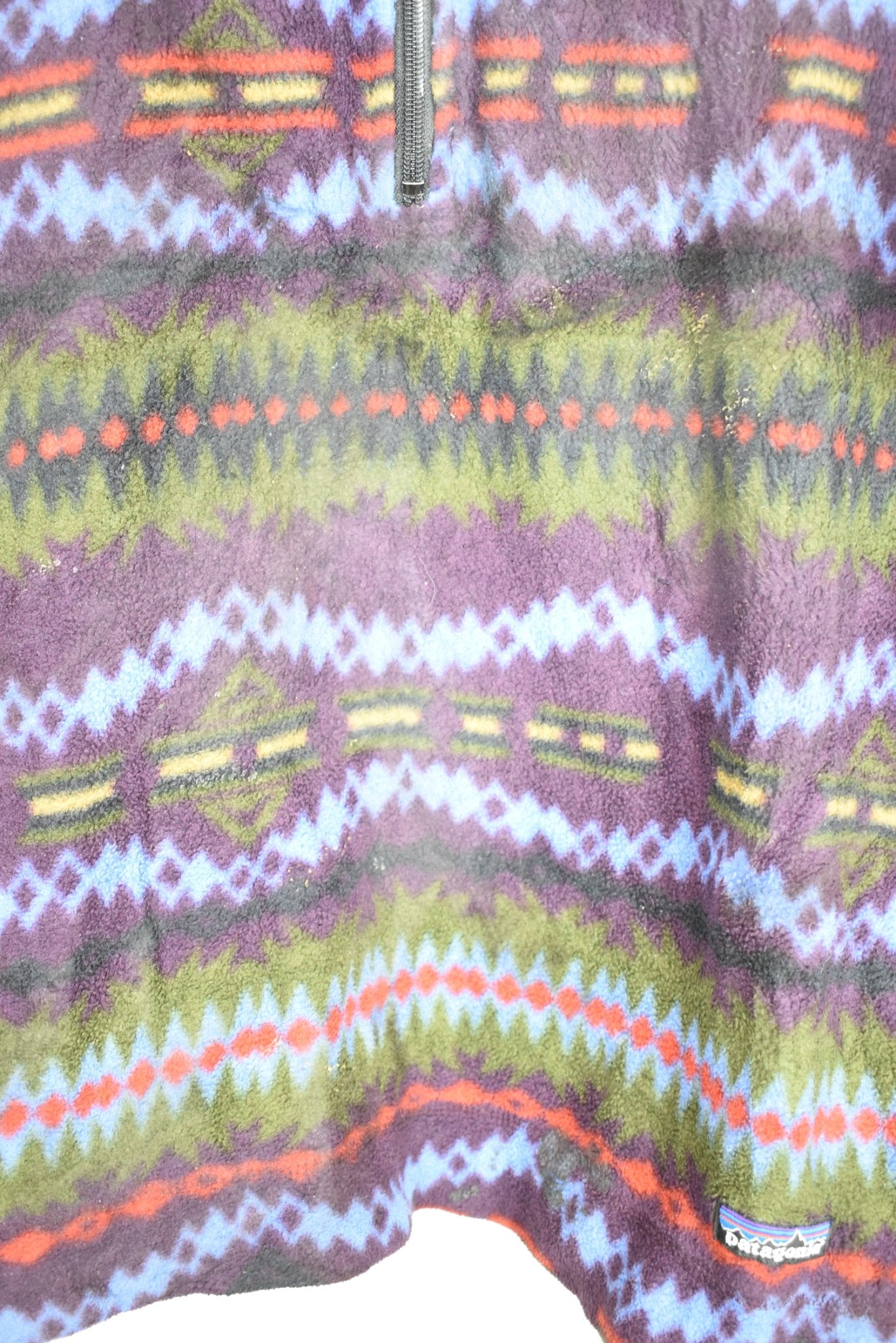 Vintage 90's Patagonia Printed Synchilla Shearling Sweater Fleece XL | Vintage Clothing