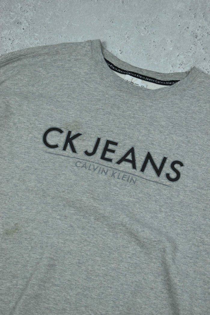 Vintage Calvin Klein Puff Print Sweatshirt XXL