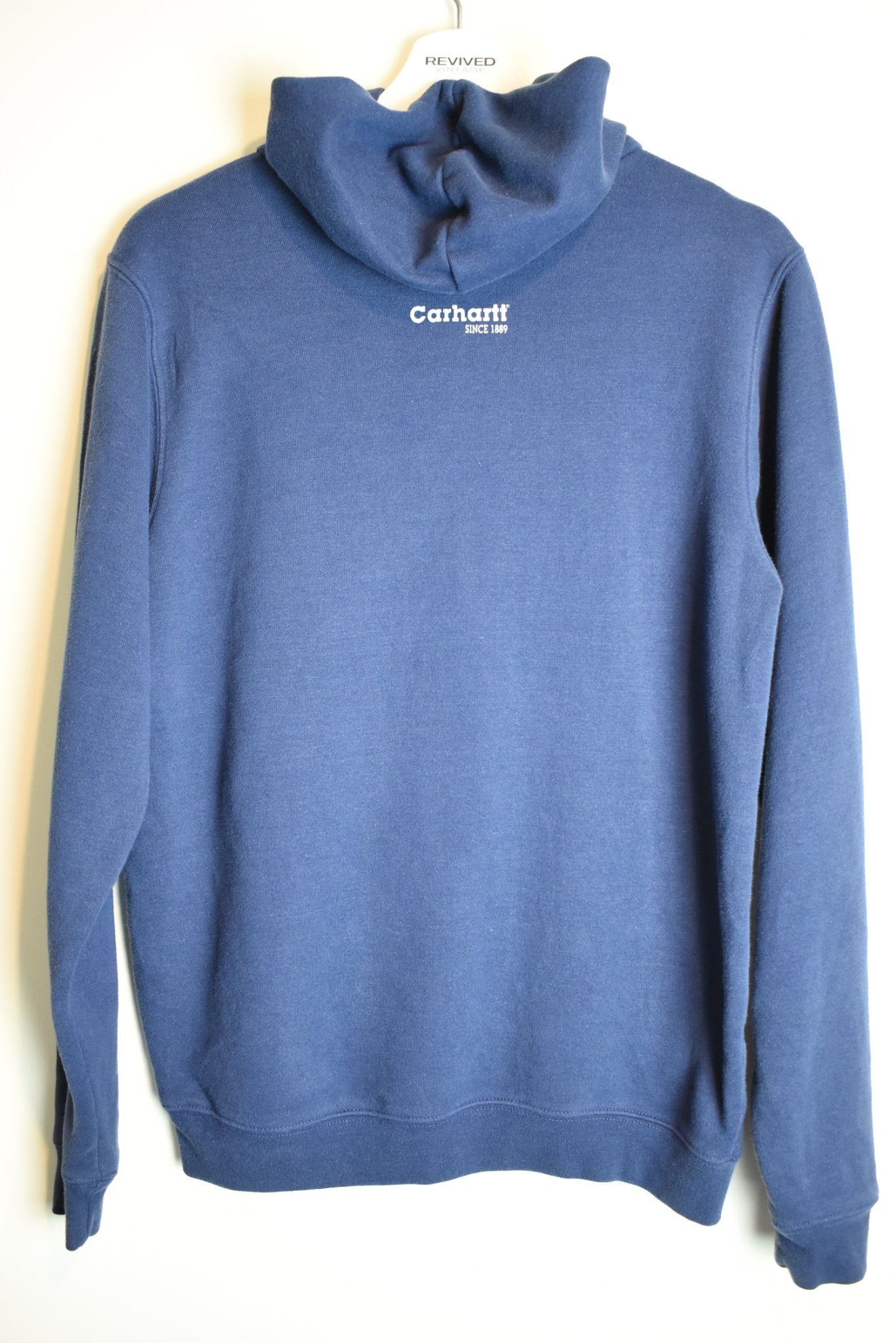 Vintage Carhartt Print Blue Hoodie Original Fit Small